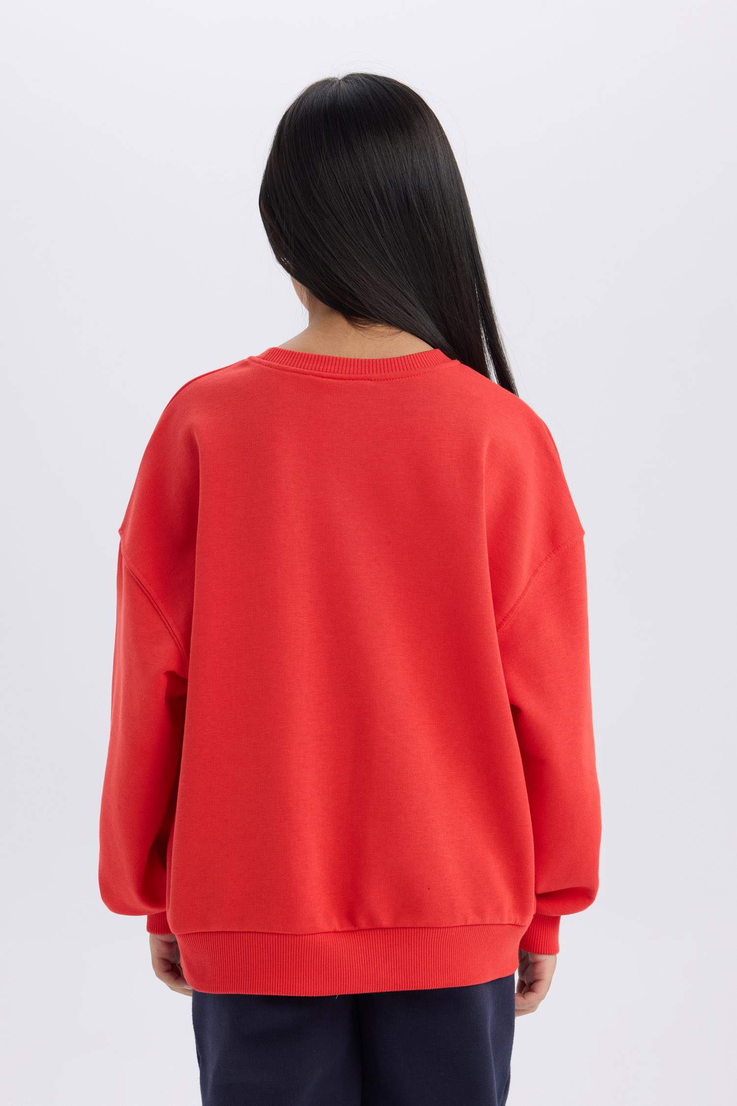 Sweat-shirt Oversize à Col rond Mickey & Minnie pour Fille