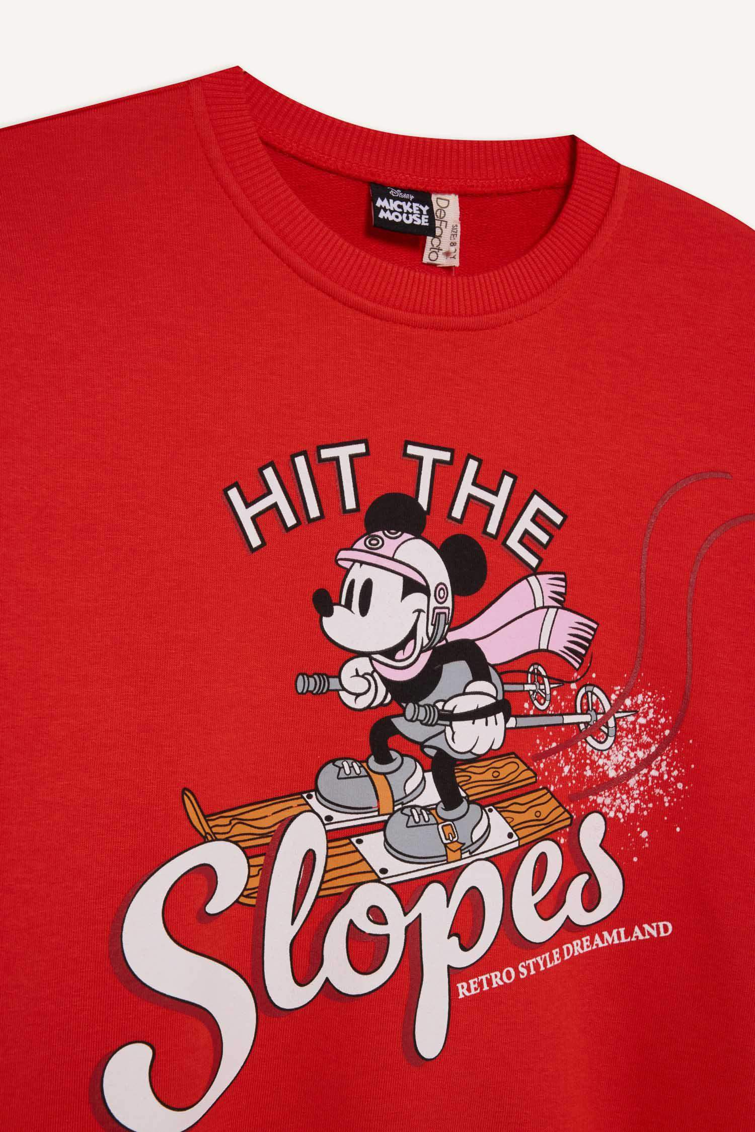 Sweat-shirt Oversize à Col rond Mickey & Minnie pour Fille