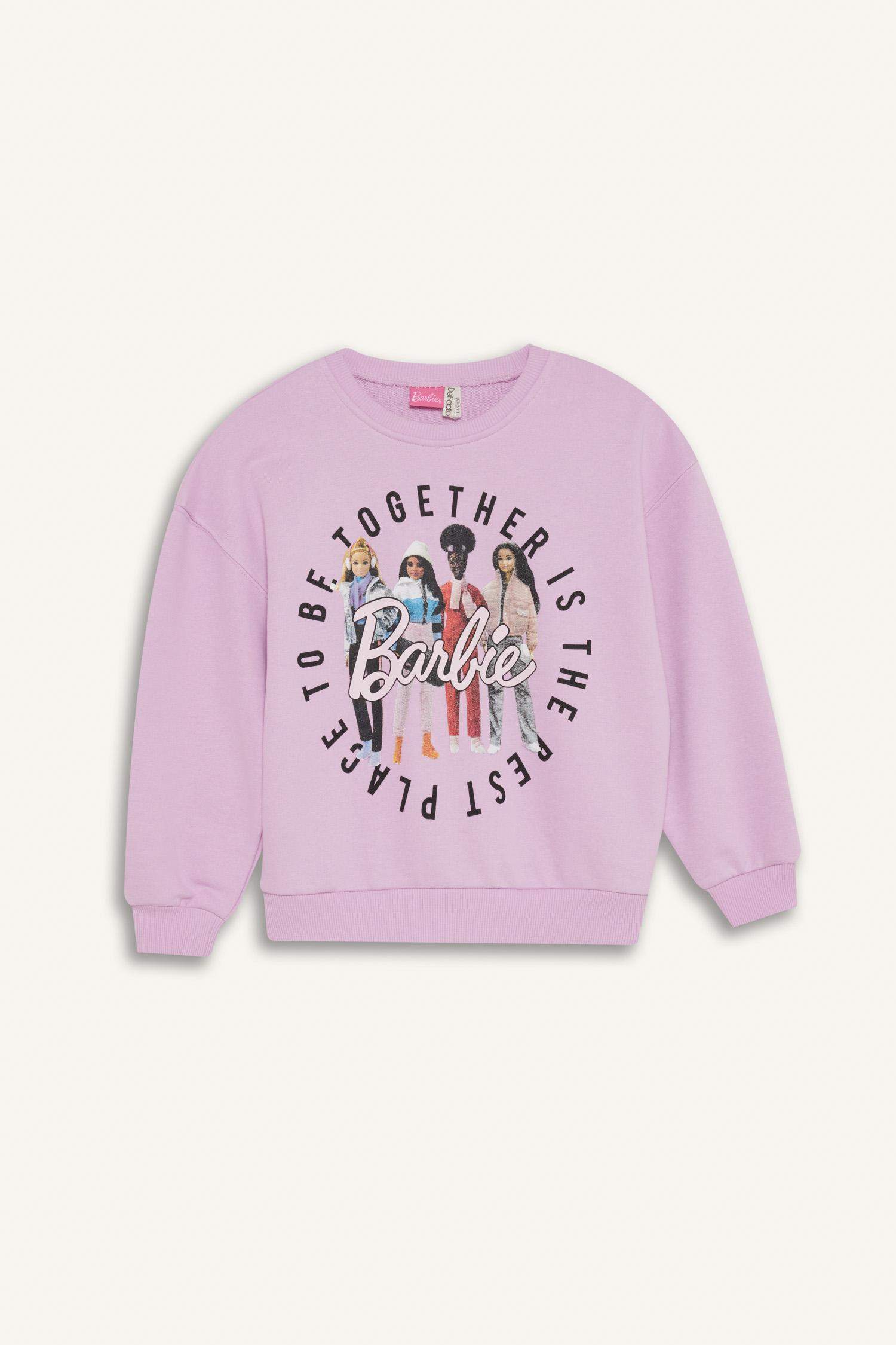 Sweat-shirt Coupe décontractée à Col rond Barbie pour Fille