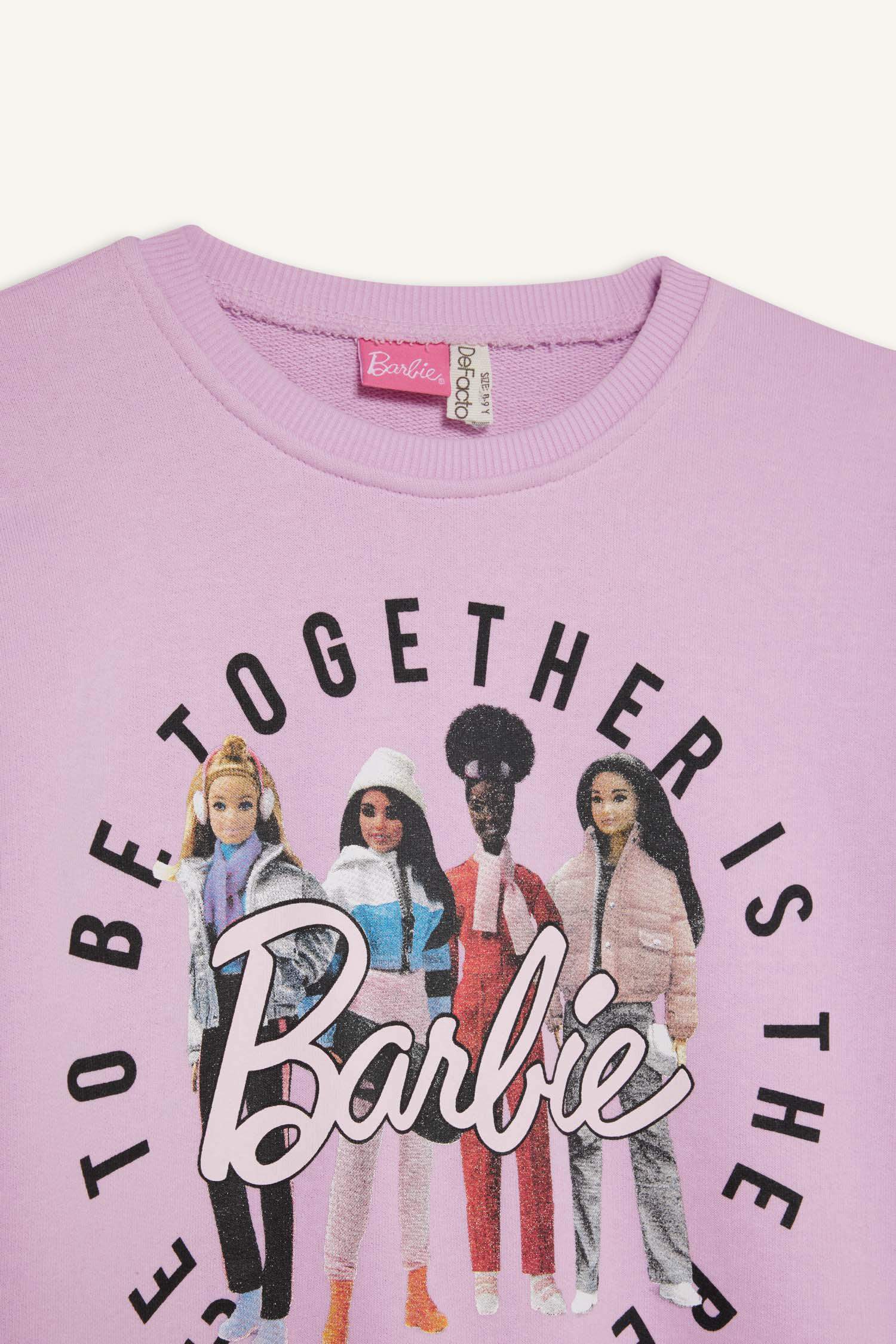 Sweat-shirt Coupe décontractée à Col rond Barbie pour Fille