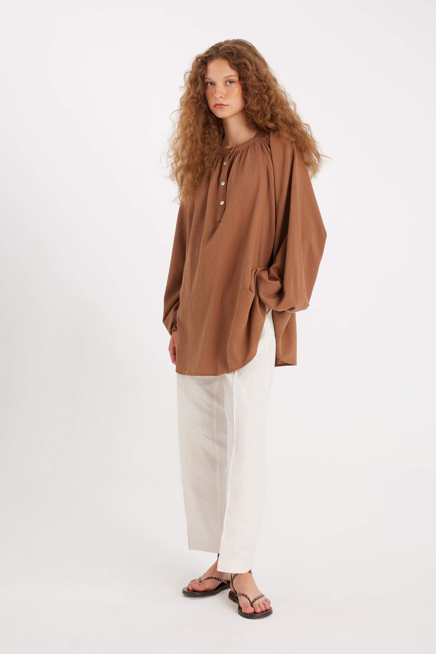 Manuka x DeFacto Straight Fit Keten Pantolon