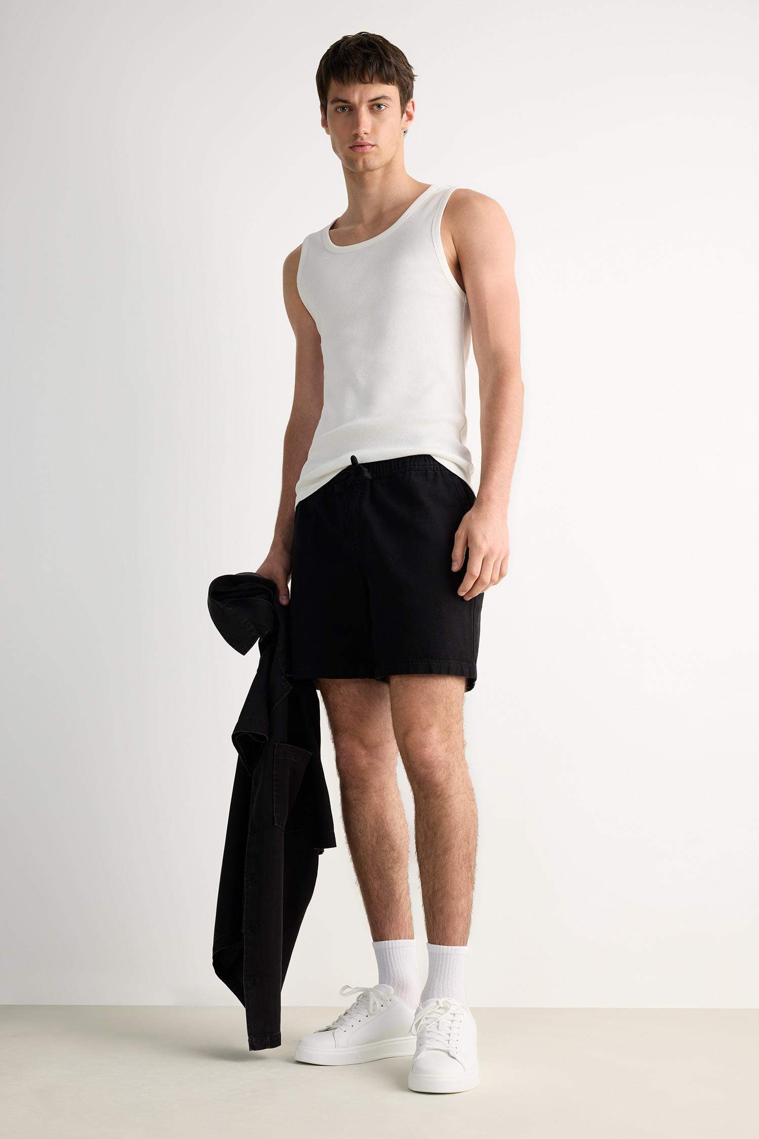 %100 Pamuk Relax Fit Yazlık Rahat Jean Bermuda Şort