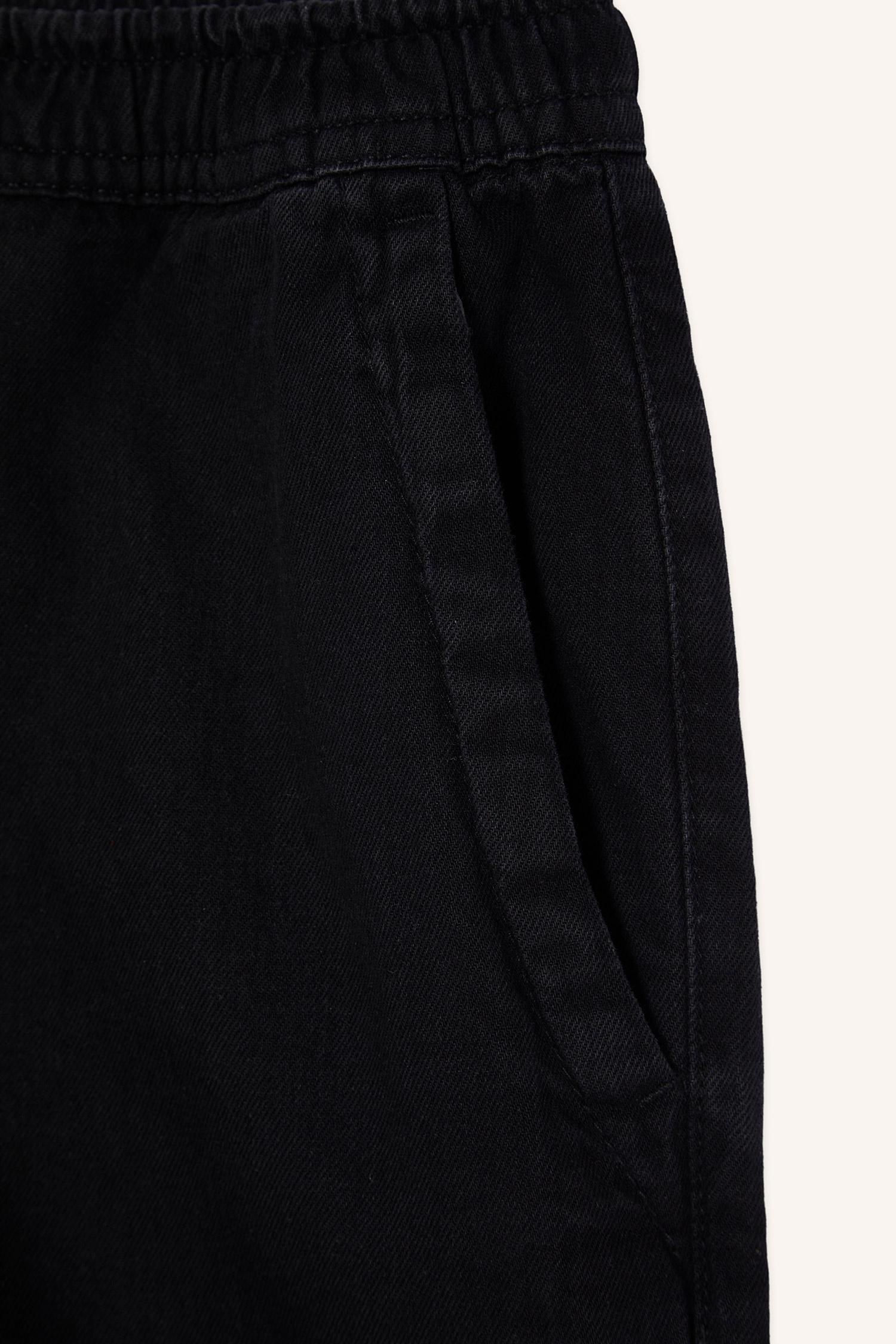 DeFacto %100 Pamuk Relaxed Fit Jean Bermuda Şort görsel 8