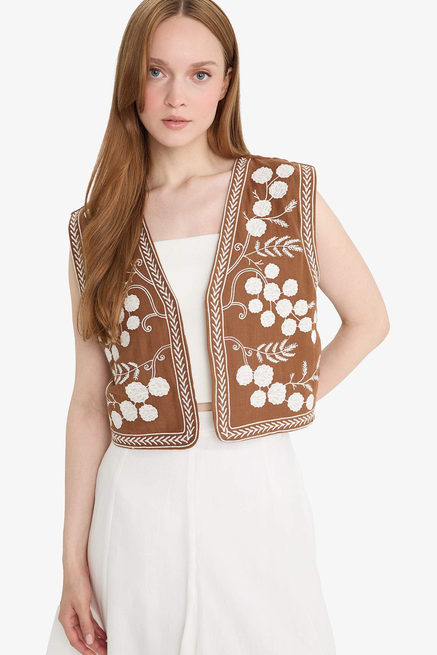 V-Neck Muslin Vest