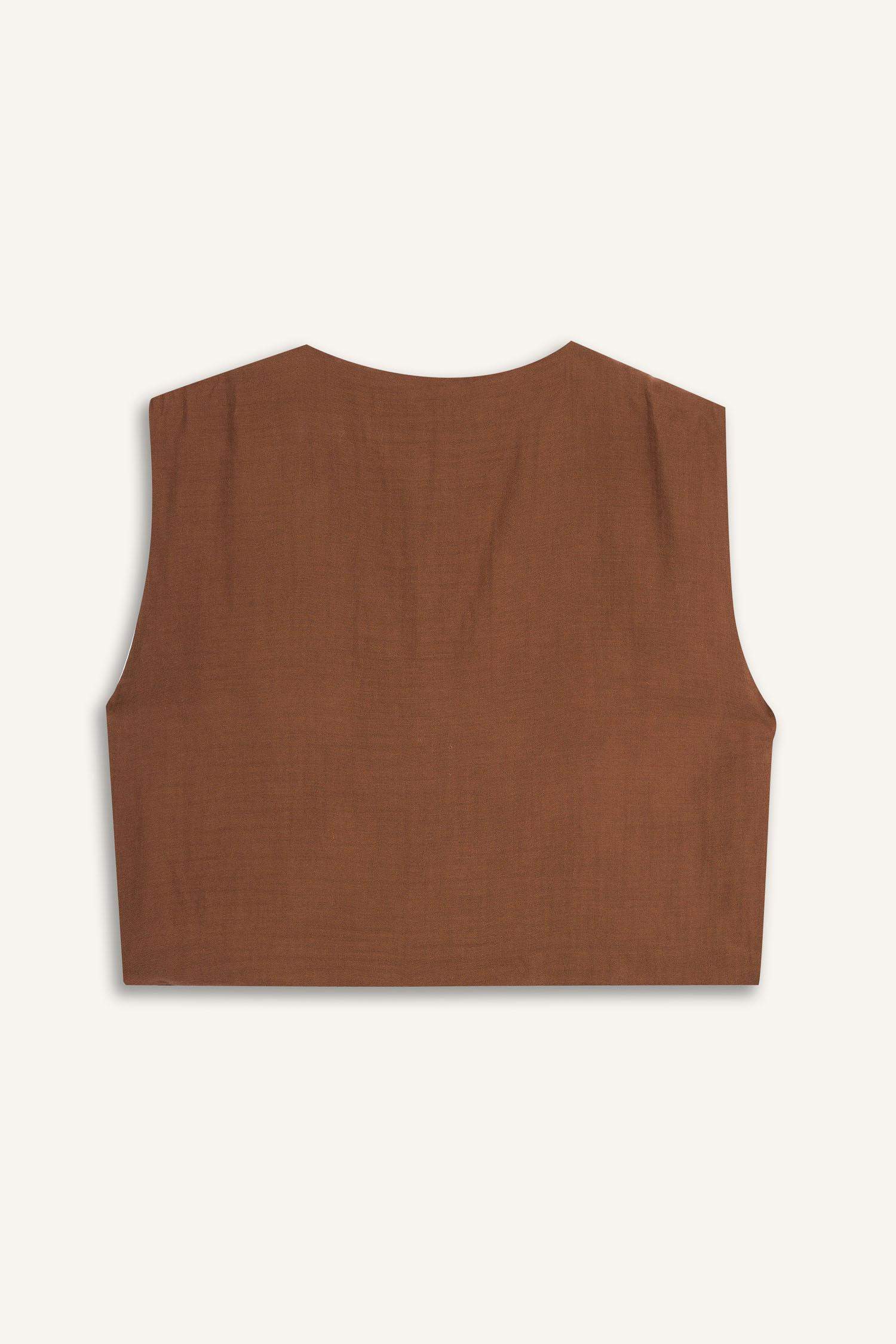 V-Neck Muslin Vest