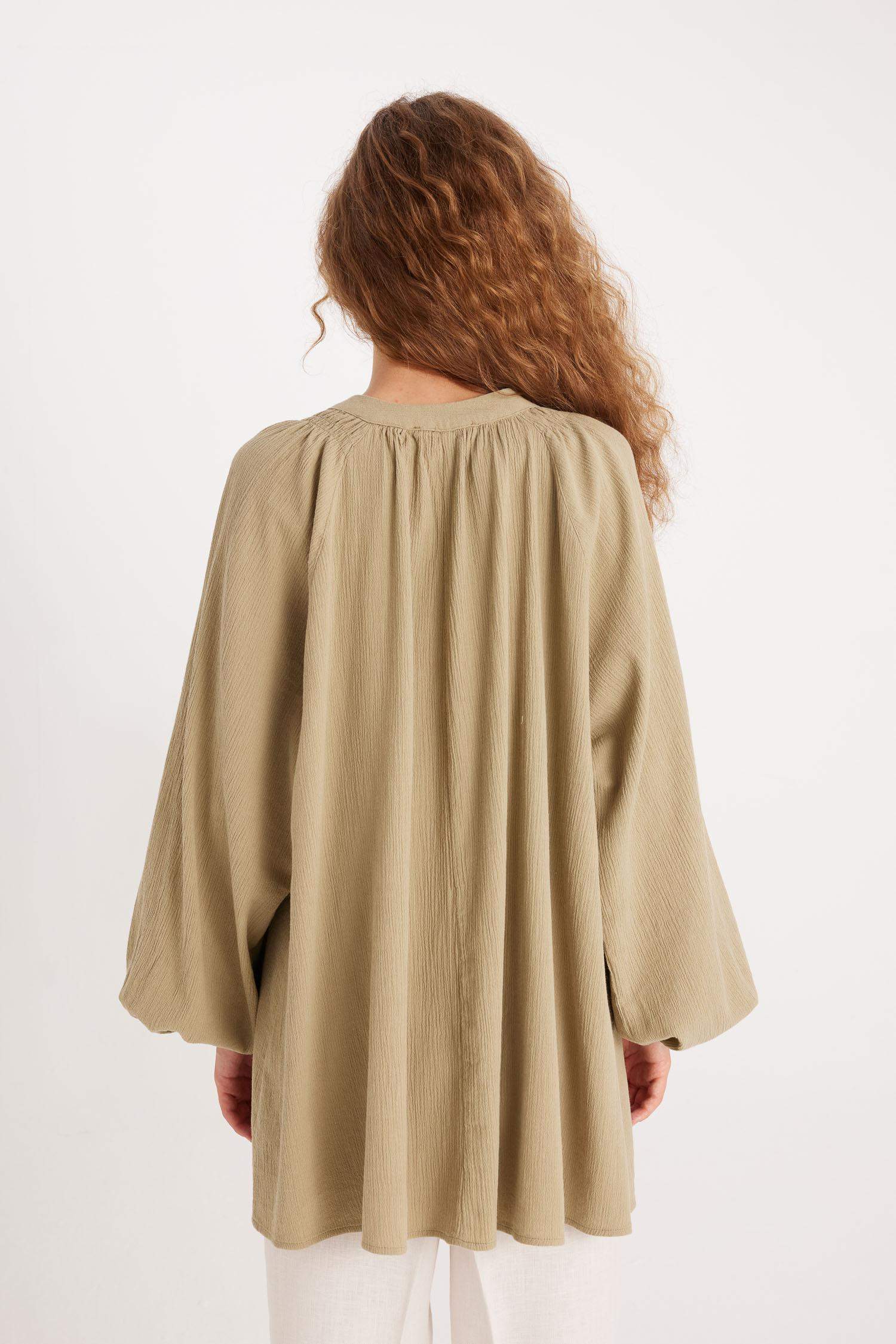 Manuka x DeFacto Müslin Basic Uzun Kollu Tunik