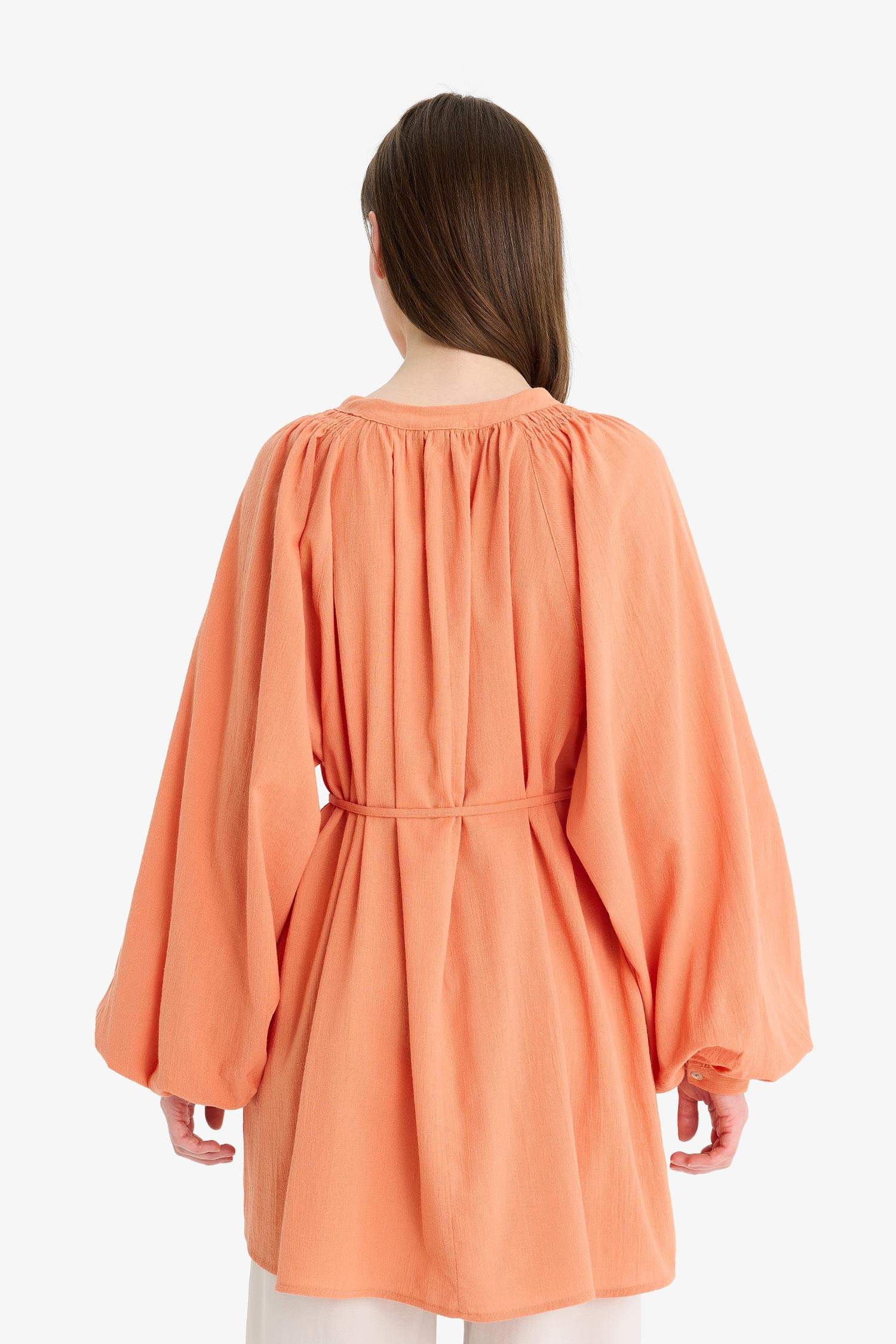 Muslin Basic Laced Long Sleeve Tunic