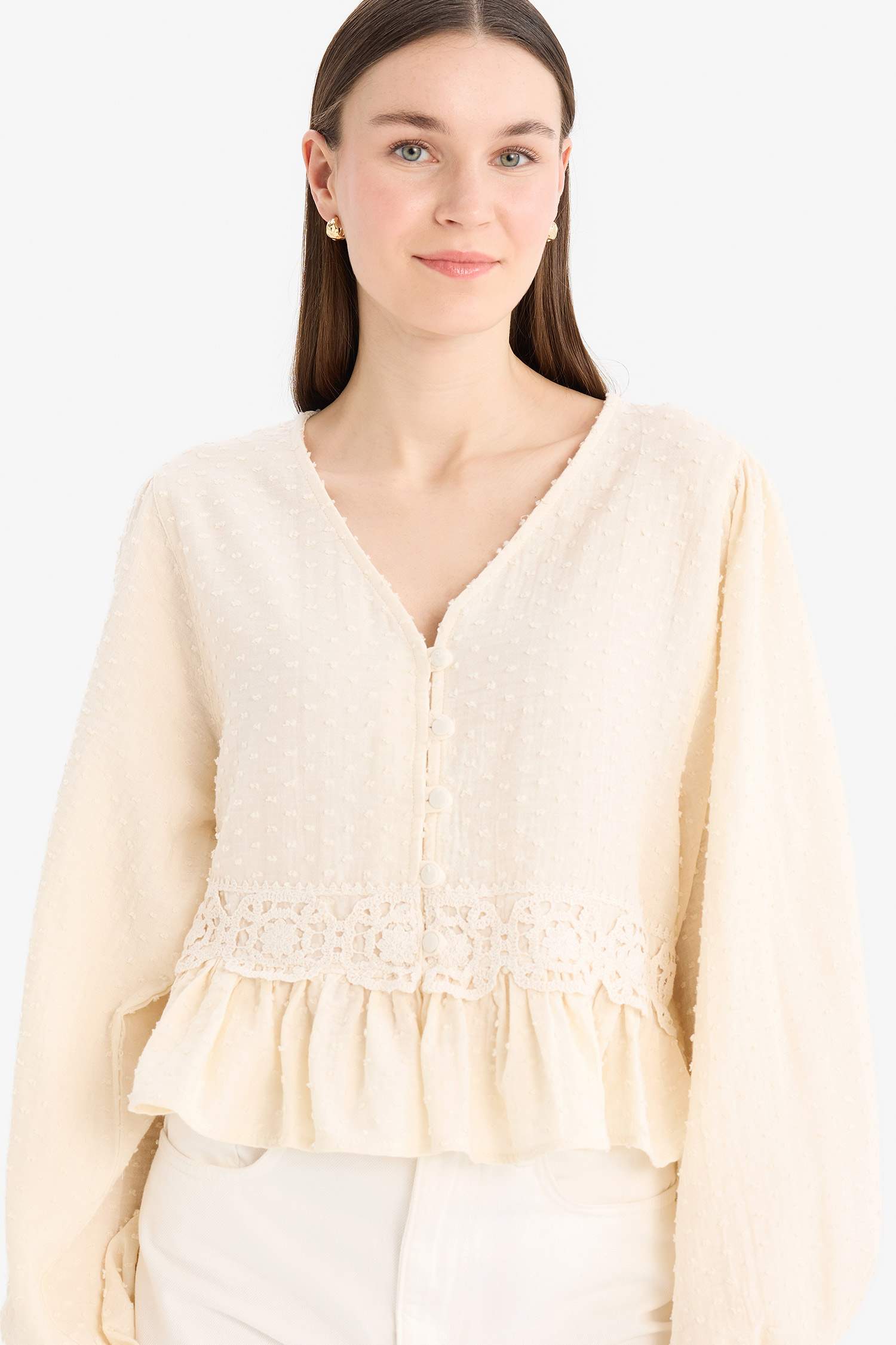 V-Neck Long Sleeve Tunic