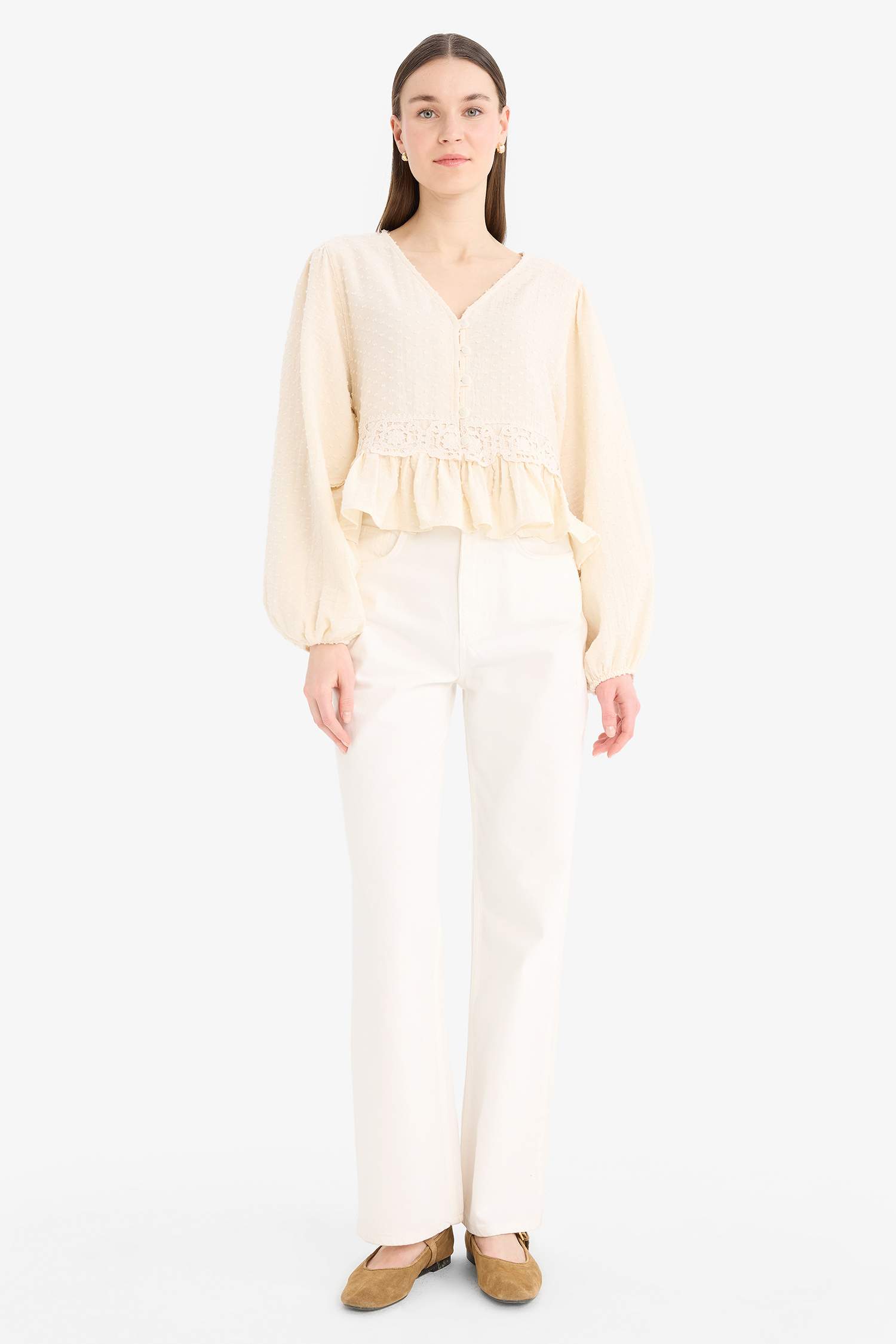 V-Neck Long Sleeve Tunic