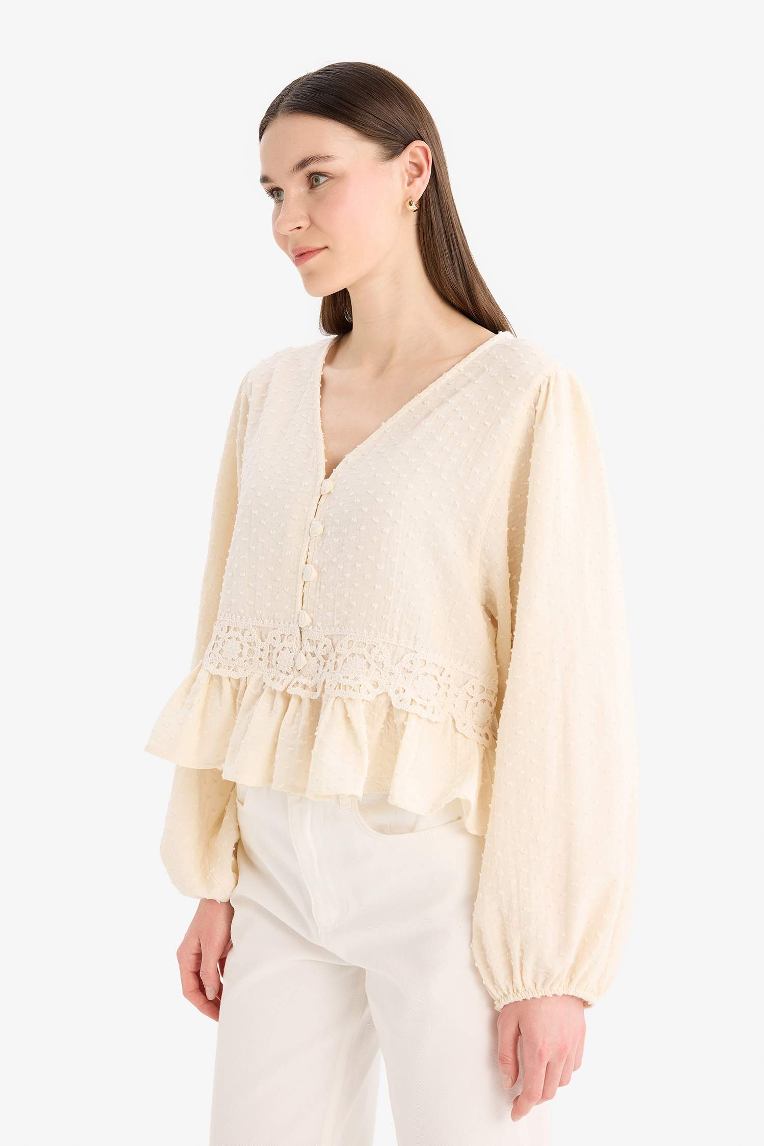 V-Neck Long Sleeve Tunic