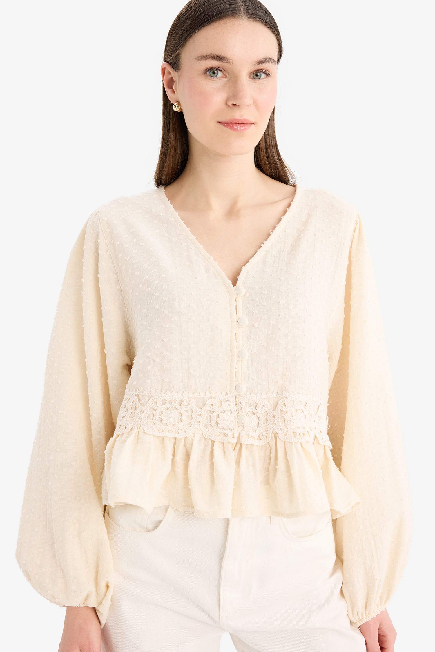 V-Neck Long Sleeve Tunic