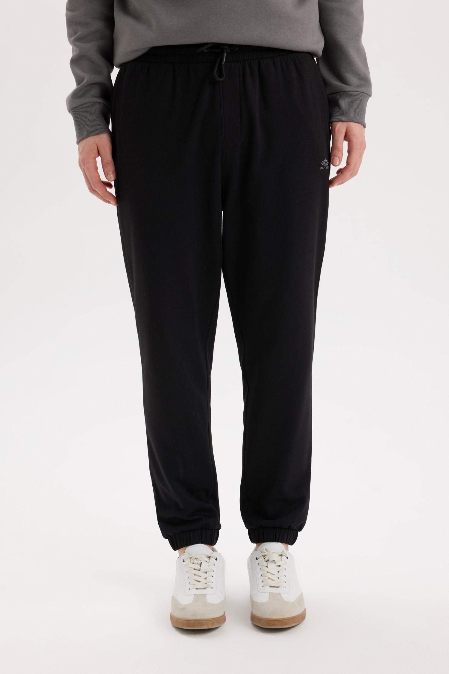 Regular Fit Eşofman Altı Cepli Basic Düz Beli Bağcıklı Lastikli Paça