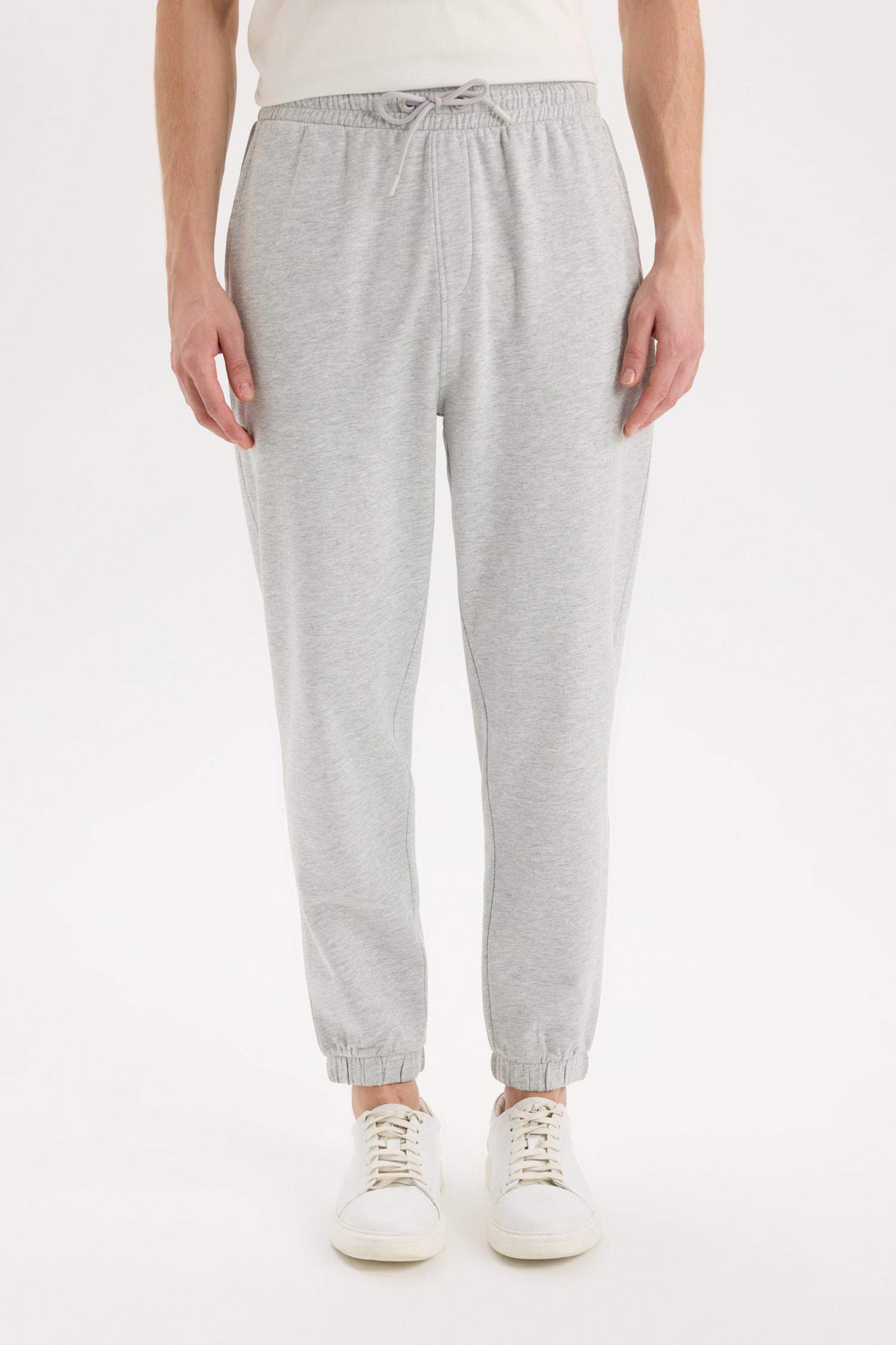 Regular Fit Eşofman Altı Cepli Basic Düz Beli Bağcıklı Lastikli Paça