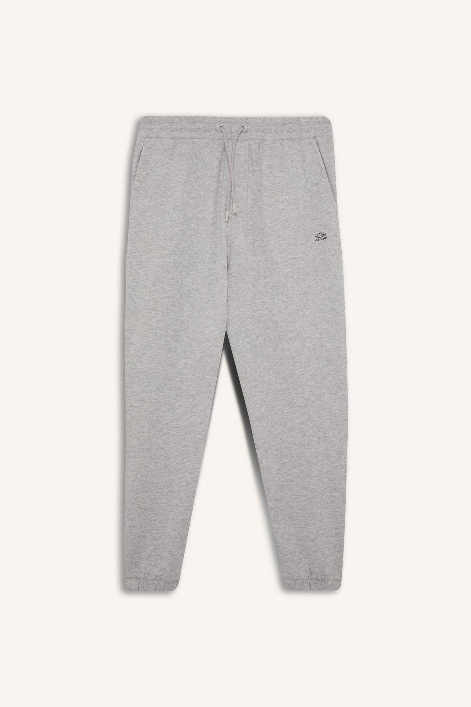 Regular Fit Eşofman Altı Cepli Basic Düz Beli Bağcıklı Lastikli Paça