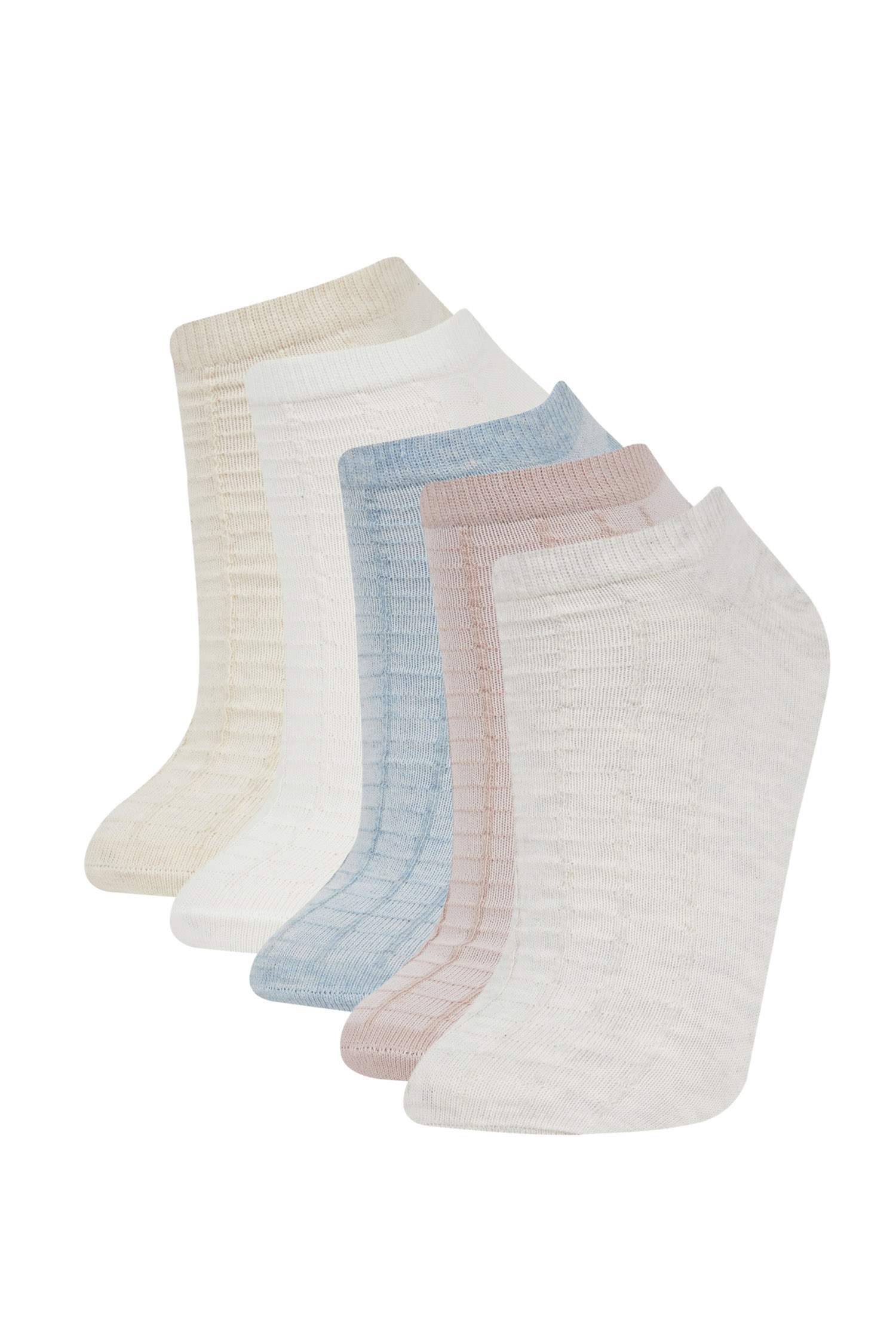 Woman 5 Piece Cotton Booties Socks