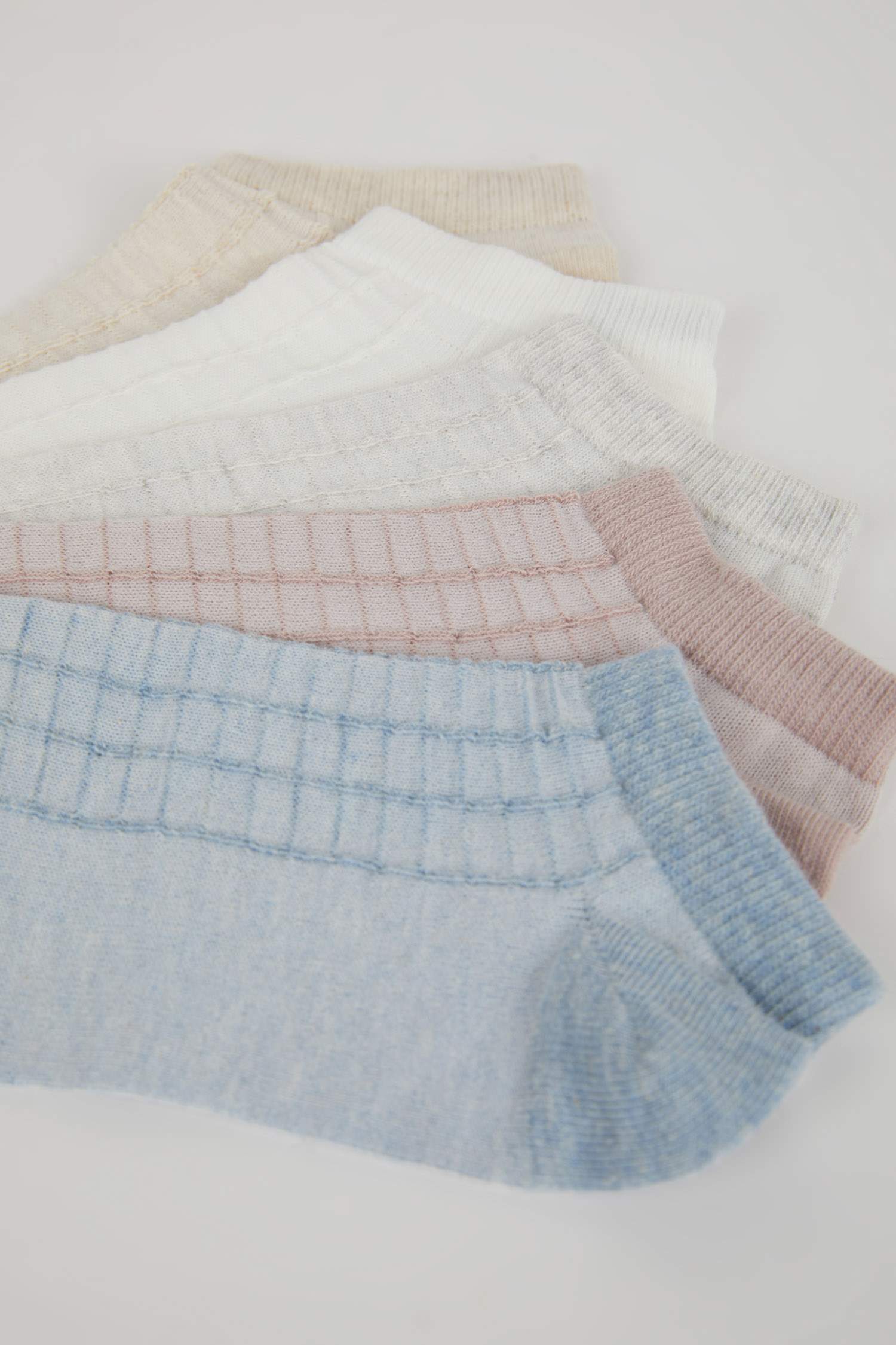 Woman 5 Piece Cotton Booties Socks