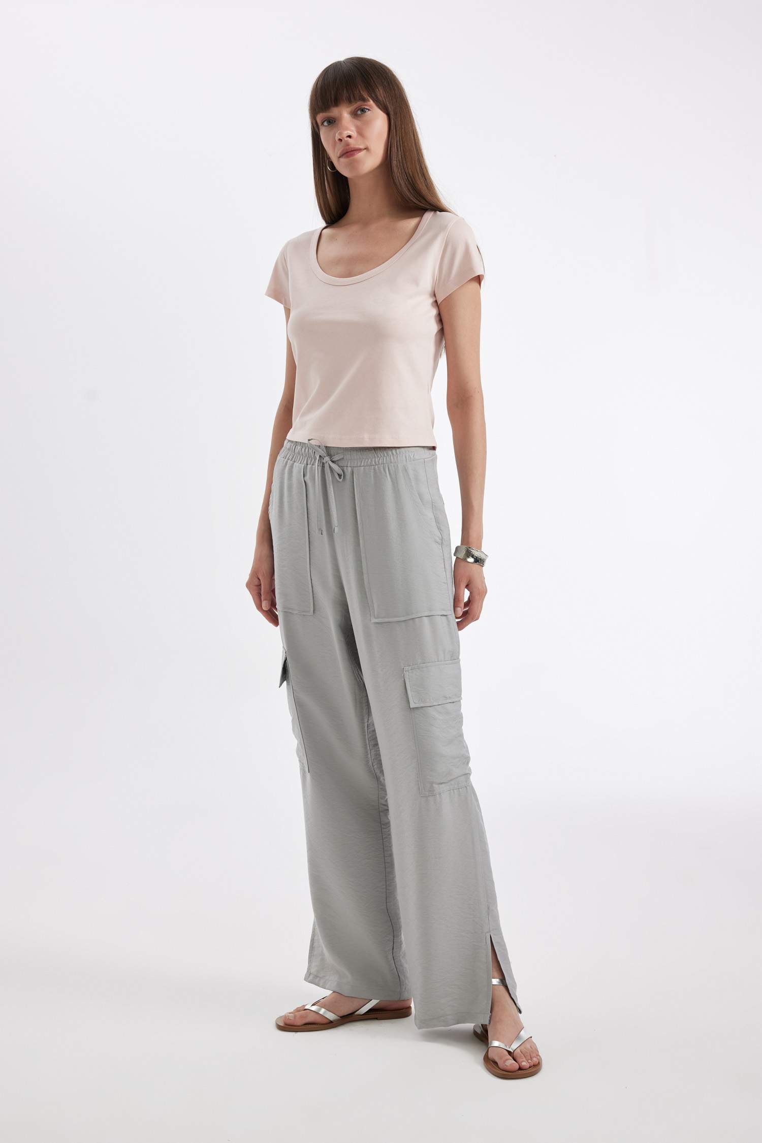 Regular Fit Crew Neck Cotton Basic T-Shirt