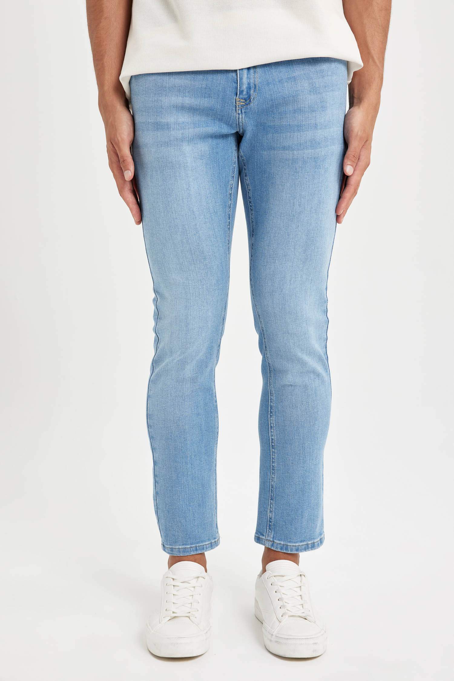 سروال جينز بيدرو سليم فيت بخصر عادي