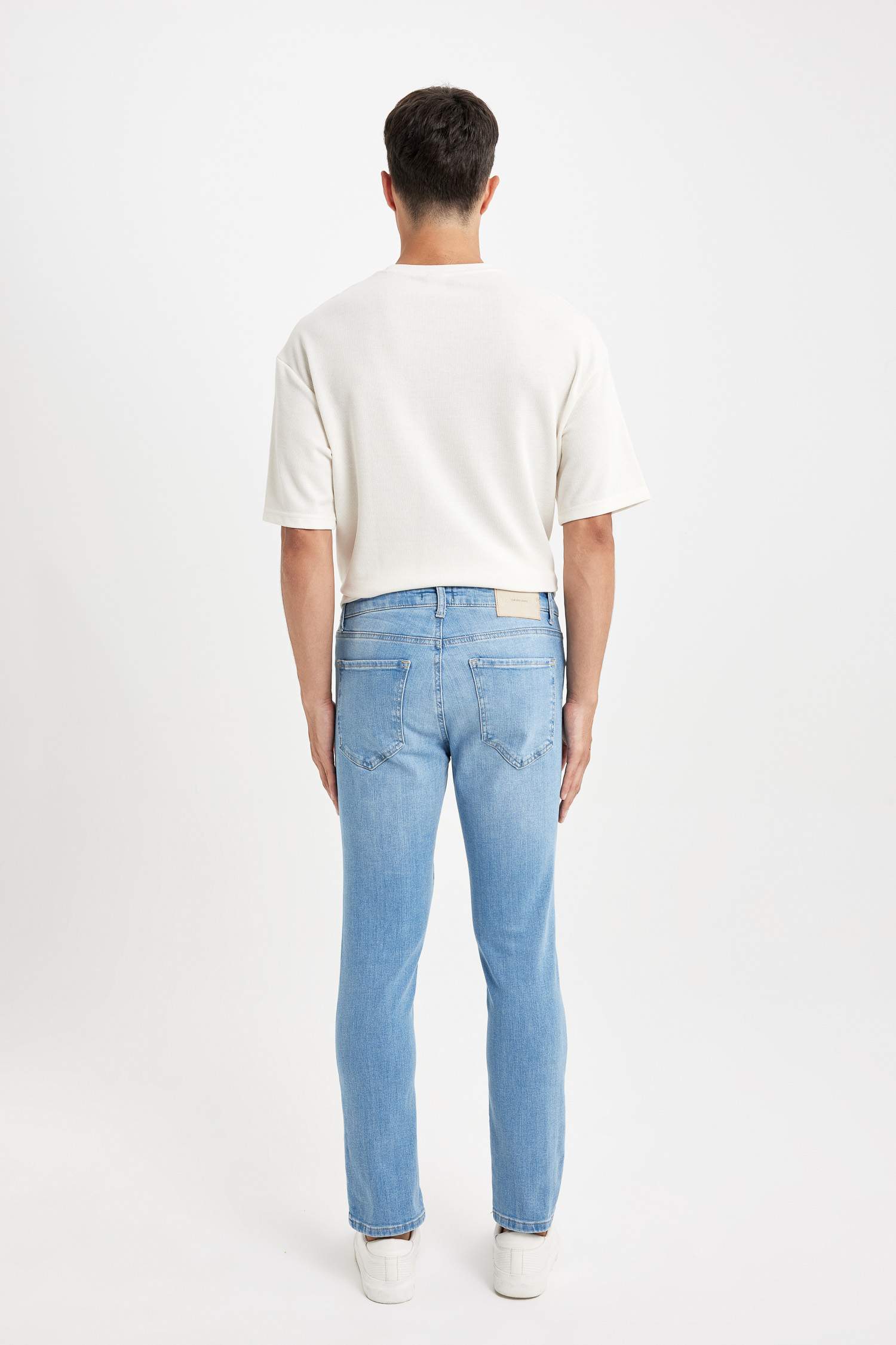 سروال جينز بيدرو سليم فيت بخصر عادي