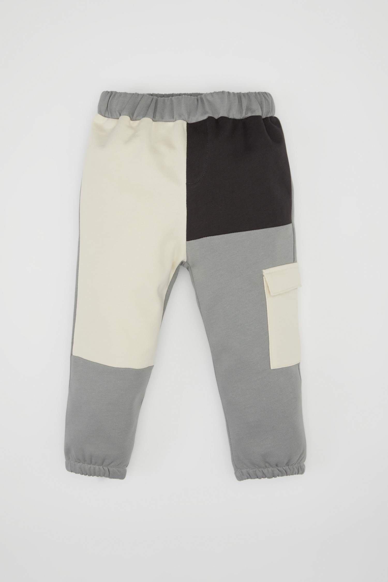 Erkek Bebek 2'li Takım Kapüşonlu Baskılı Kanguru Cepli Sweatshirt Üst Beli Lastikli Jogger Eşofman Altı