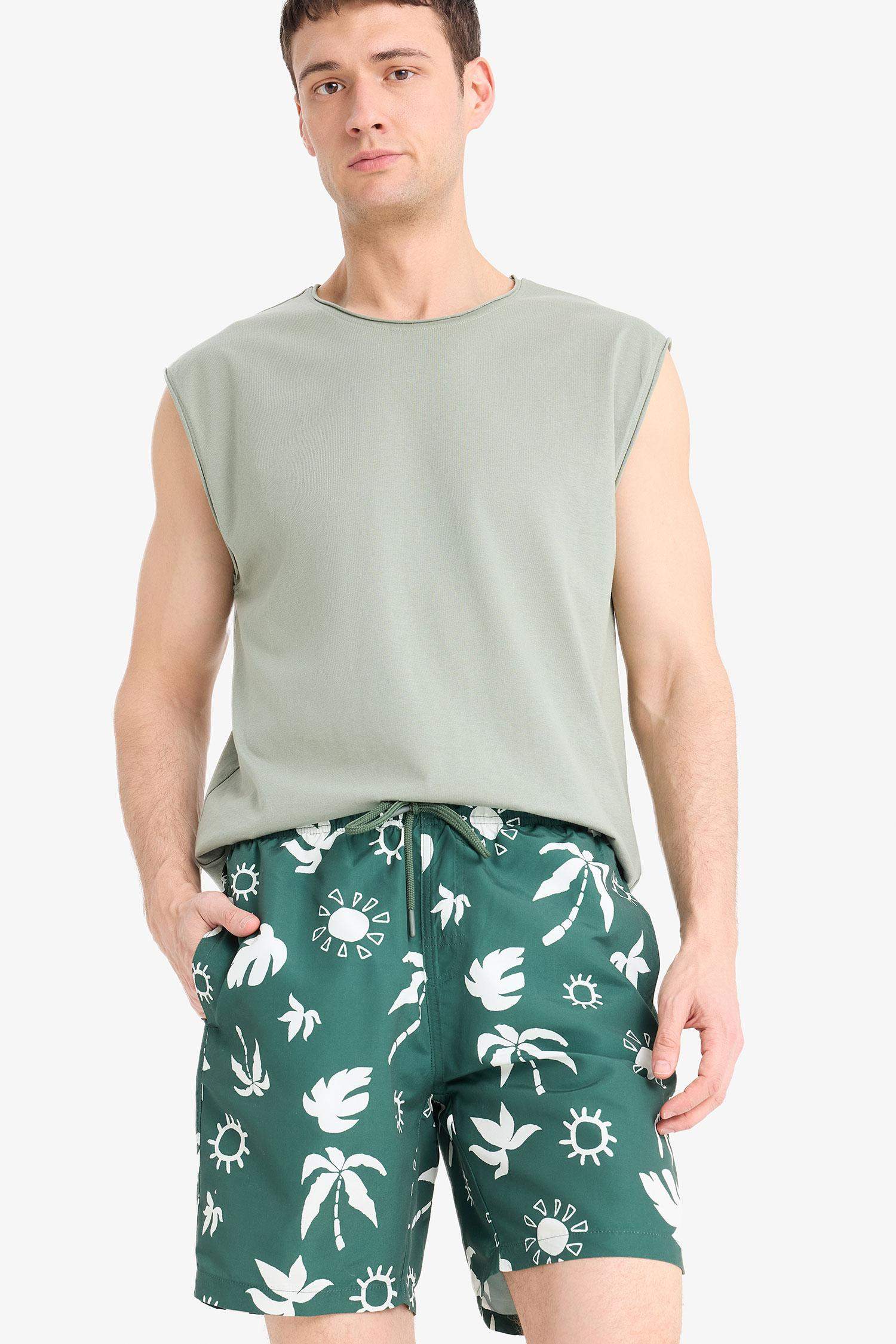 Regular Fit Floral Short Swim Shorts