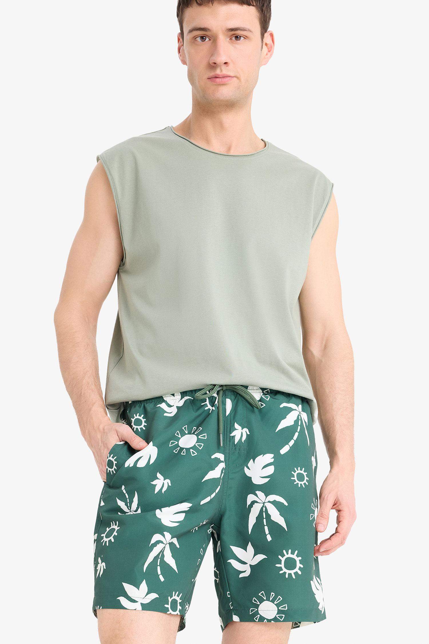 Regular Fit Floral Short Swim Shorts