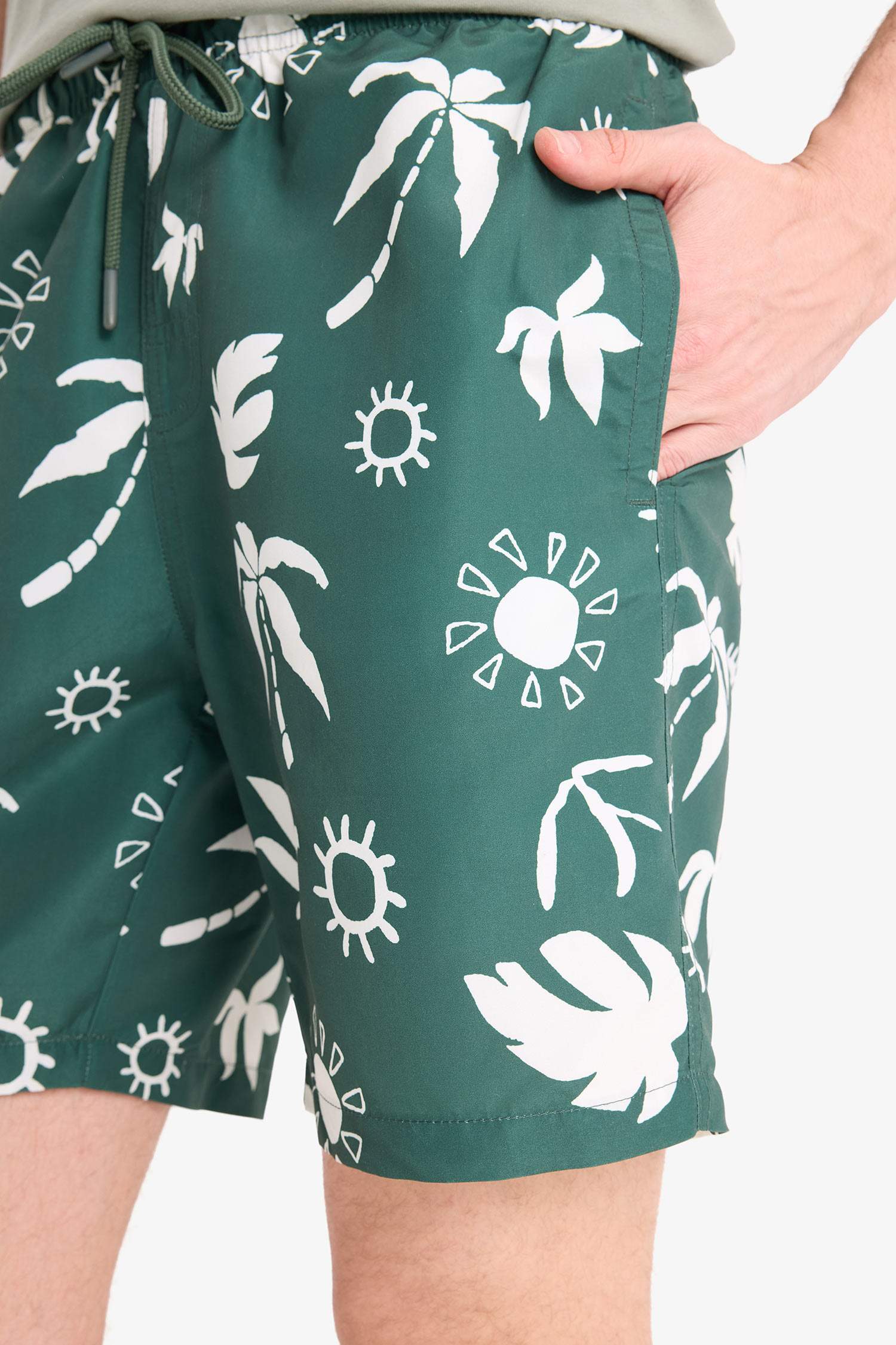 Regular Fit Floral Short Swim Shorts