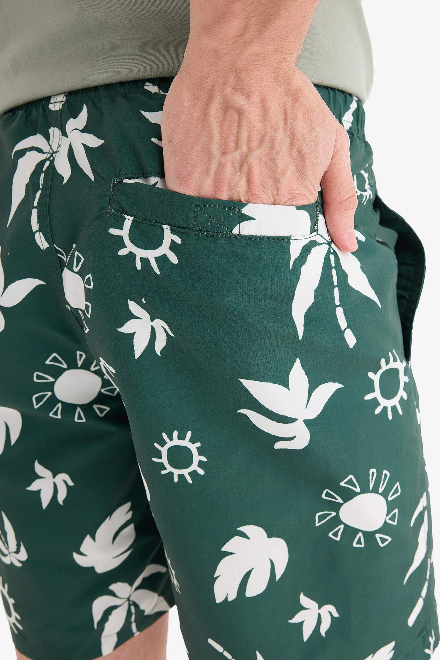 Regular Fit Floral Short Swim Shorts