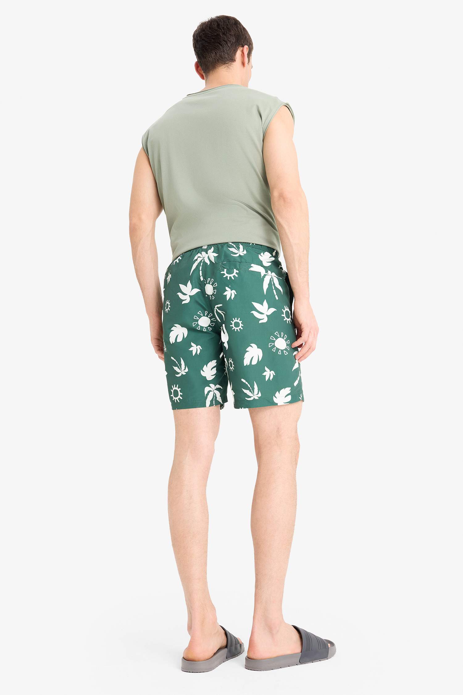 Regular Fit Floral Short Swim Shorts