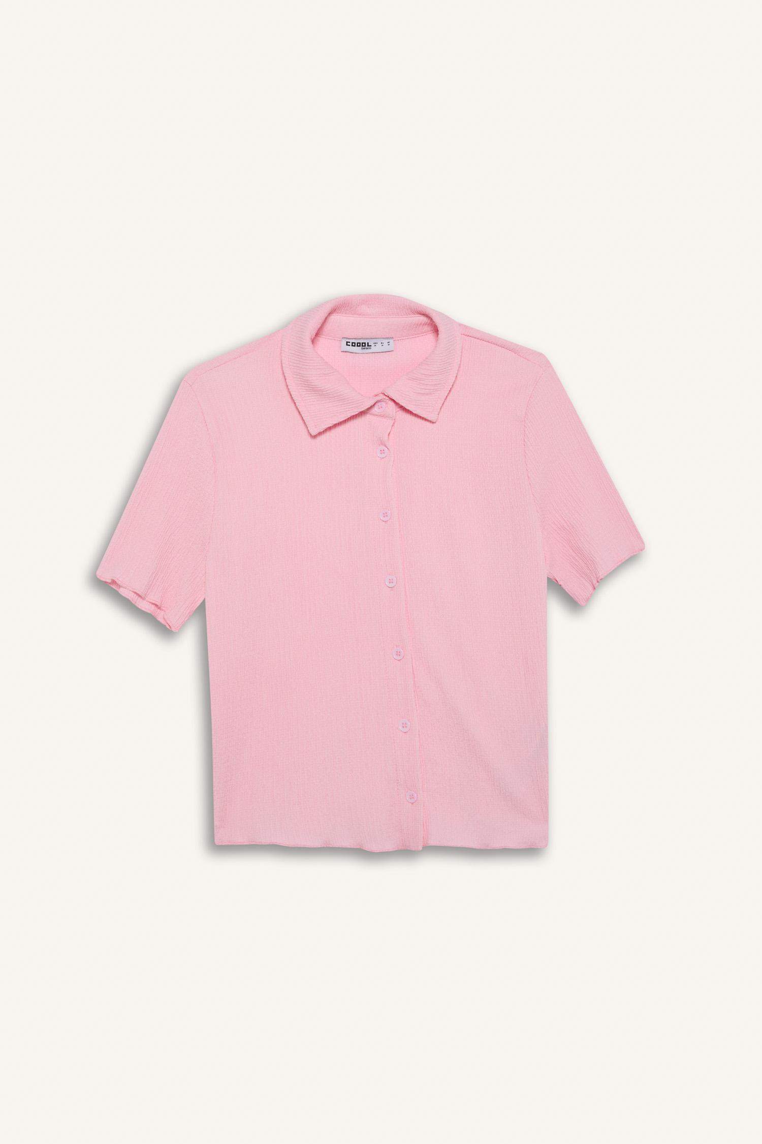 Coool Fitted Bürümcük Kısa Kollu Gömlek