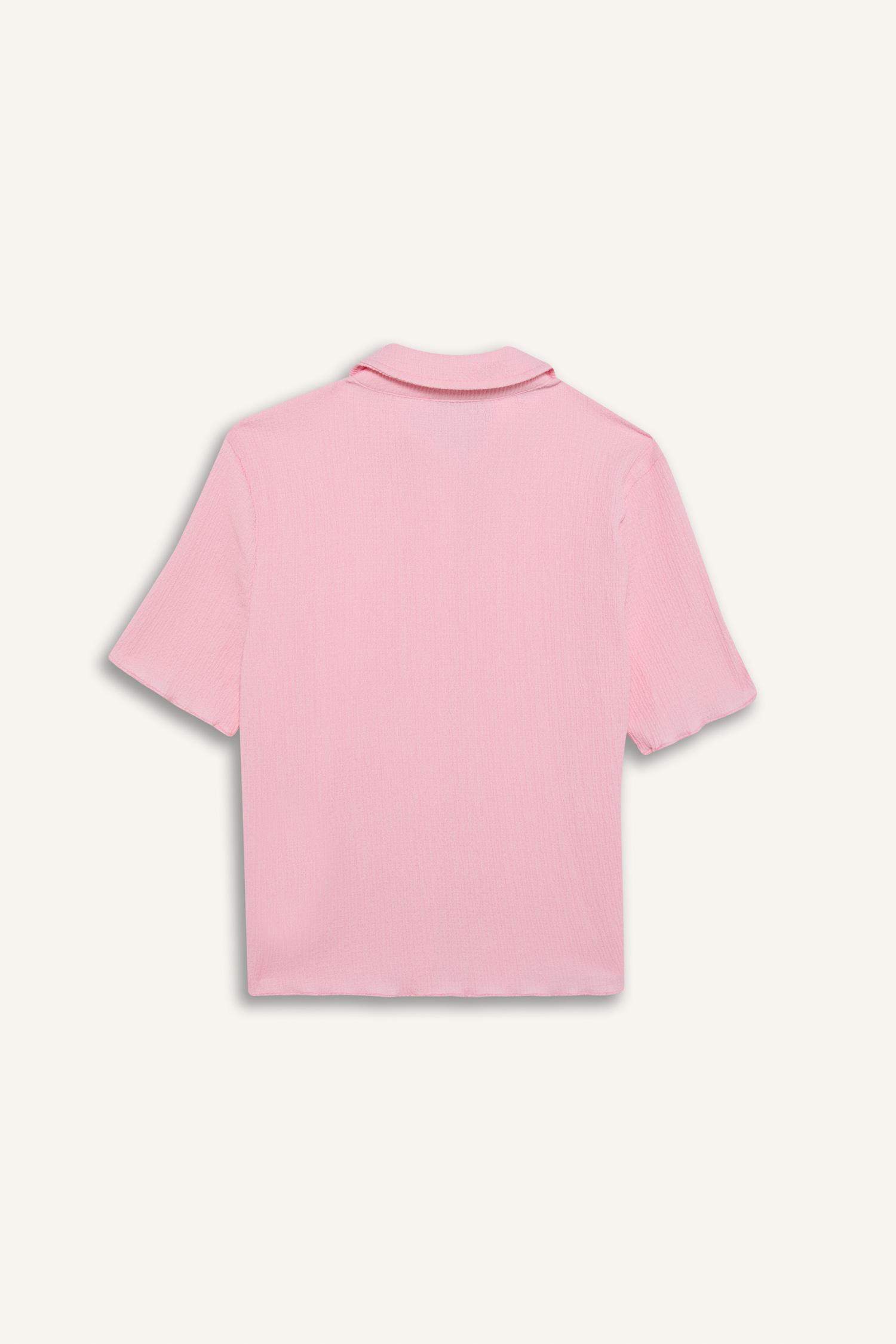 Coool Fitted Bürümcük Kısa Kollu Gömlek