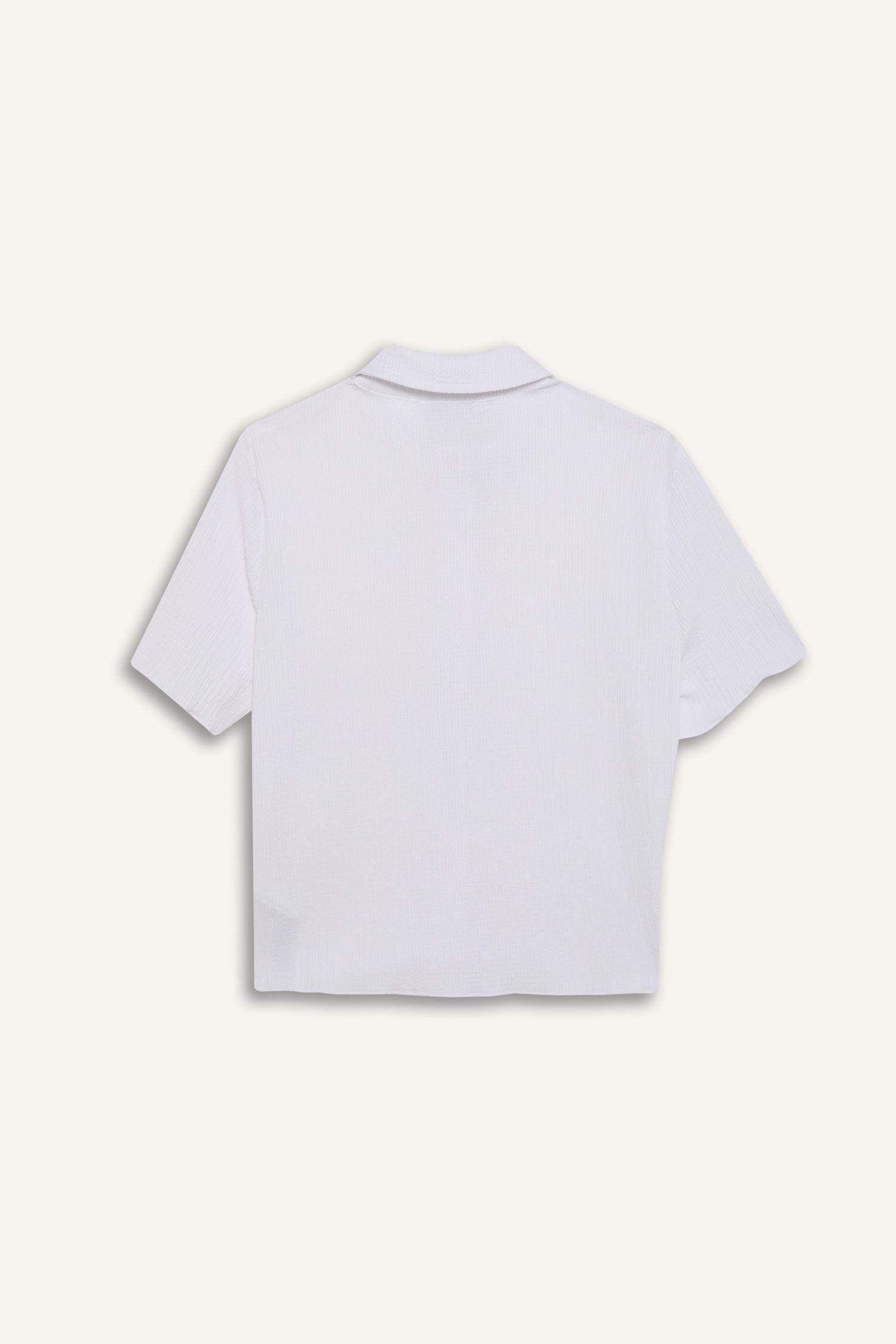 Coool Fitted Bürümcük Kısa Kollu Gömlek