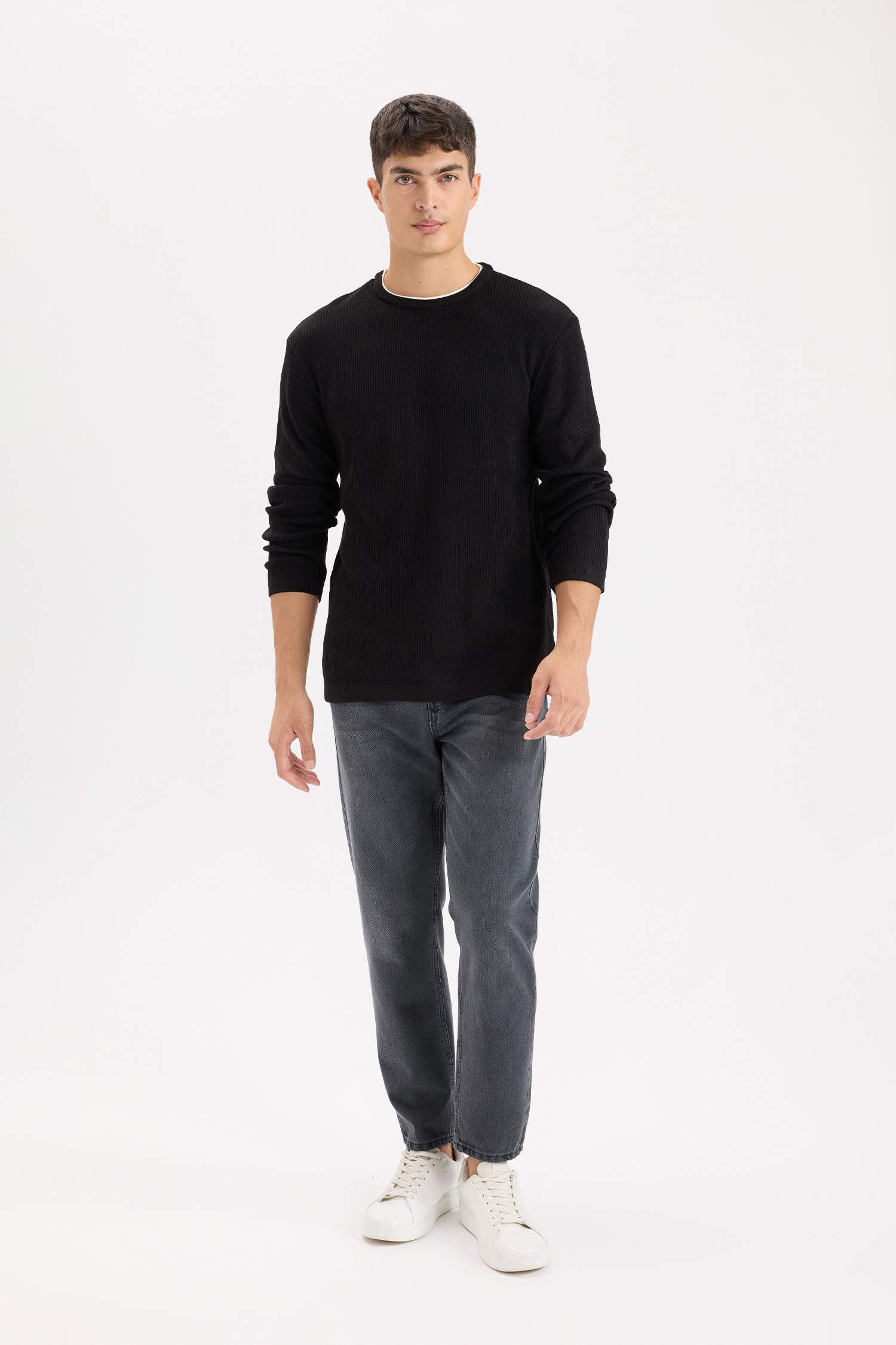 Relax Fit Crew Neck Knitwear Pullover