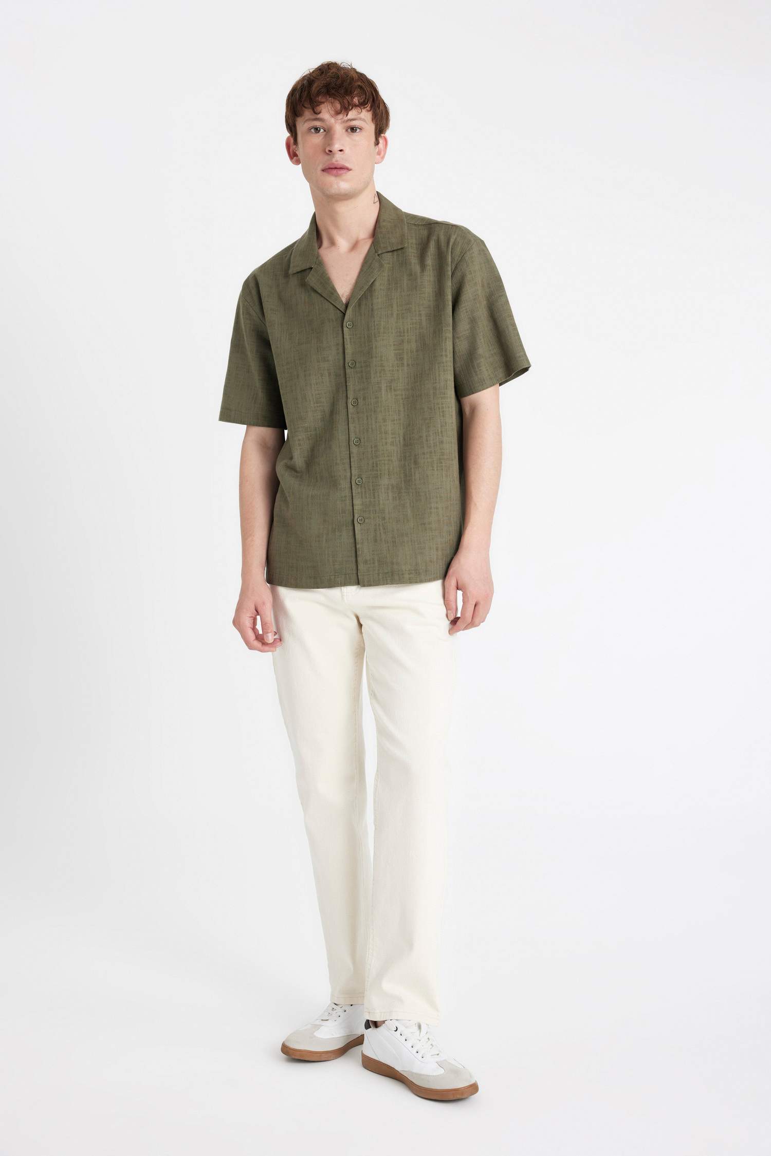 قميص بولو نص ردن قطن قصة مريحة