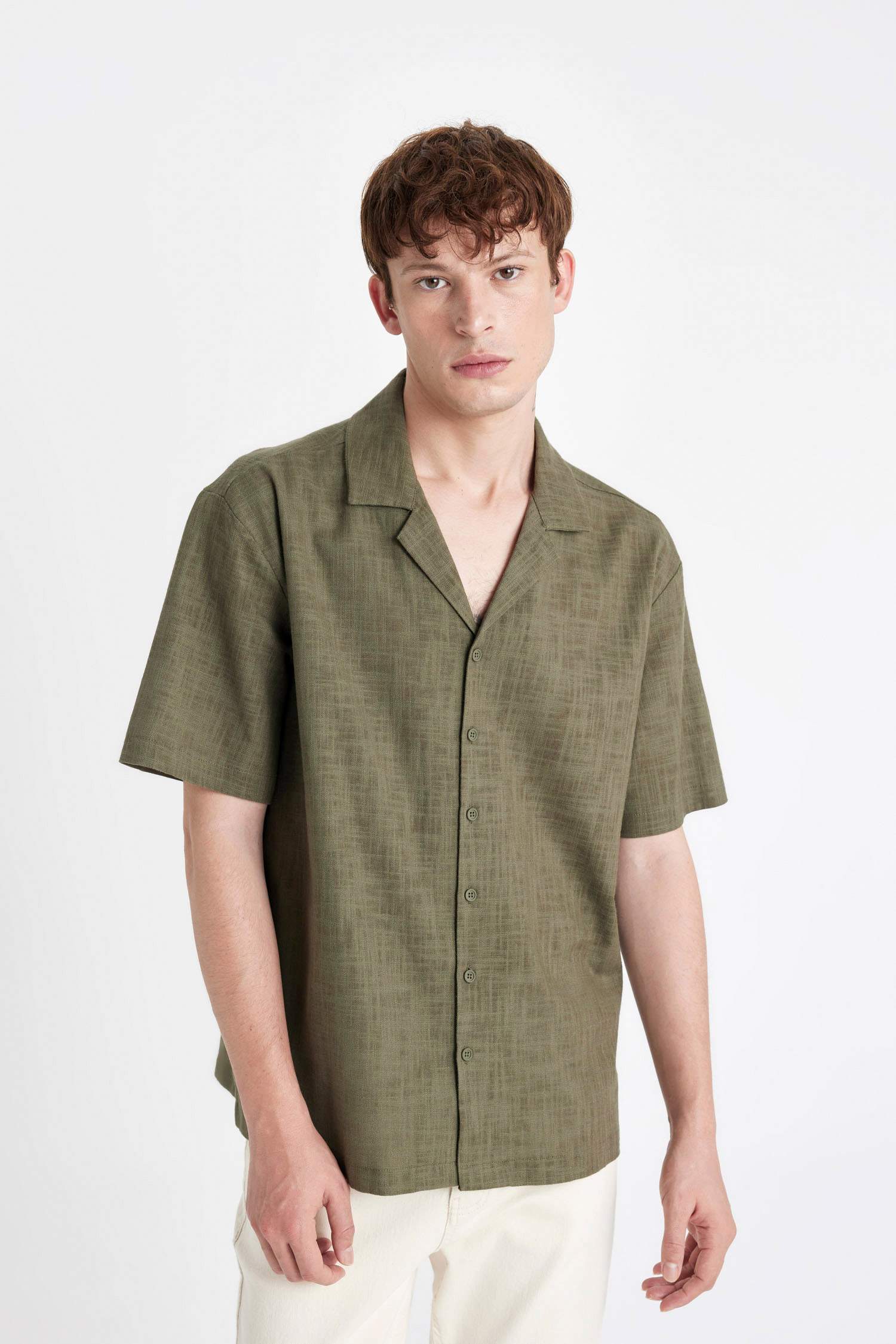 قميص بولو نص ردن قطن قصة مريحة