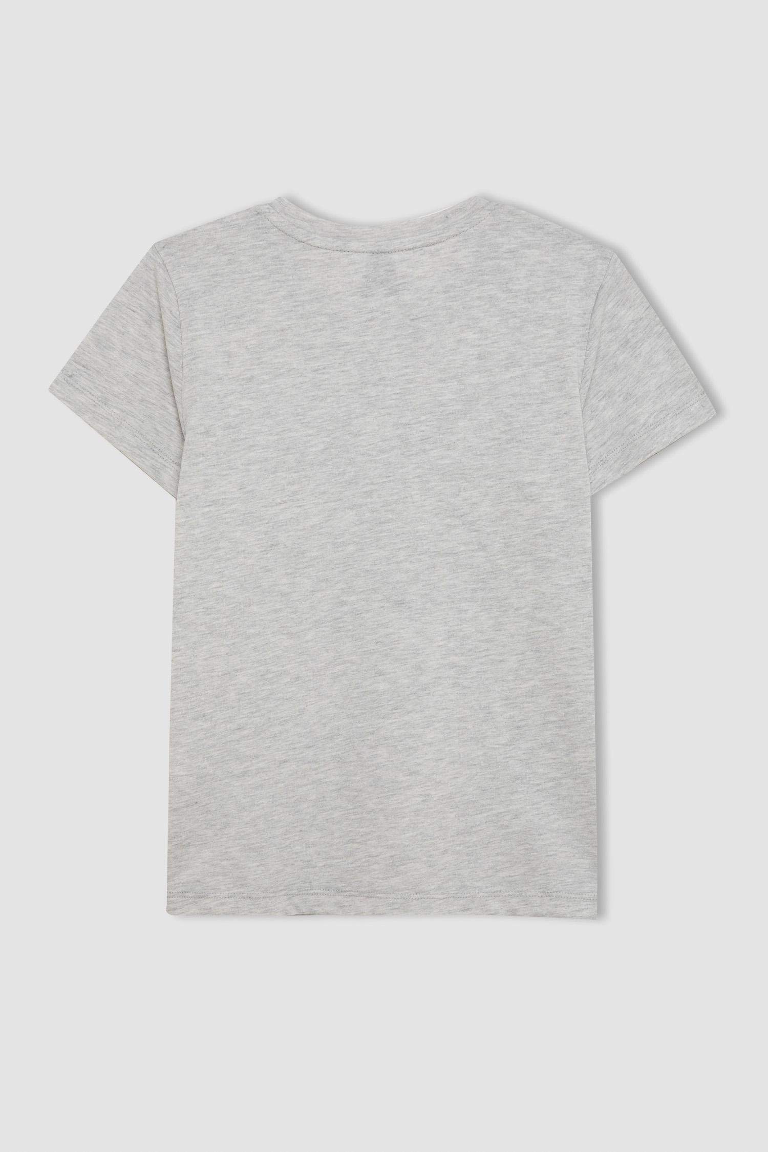 Girl Slim Fit Crew Neck Slogan Printed T-Shirt