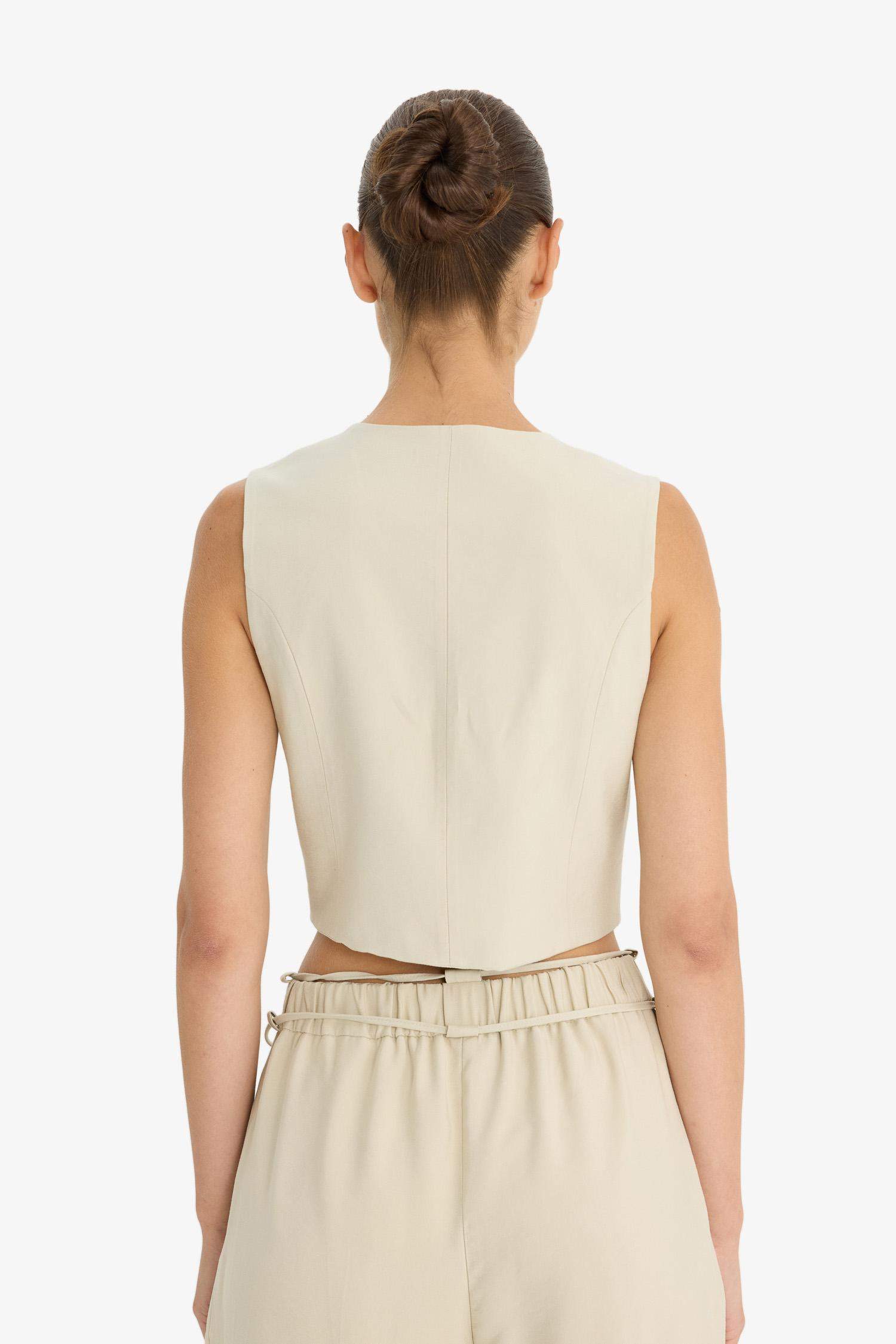 Asymmetric V-Neck Sensual Vest