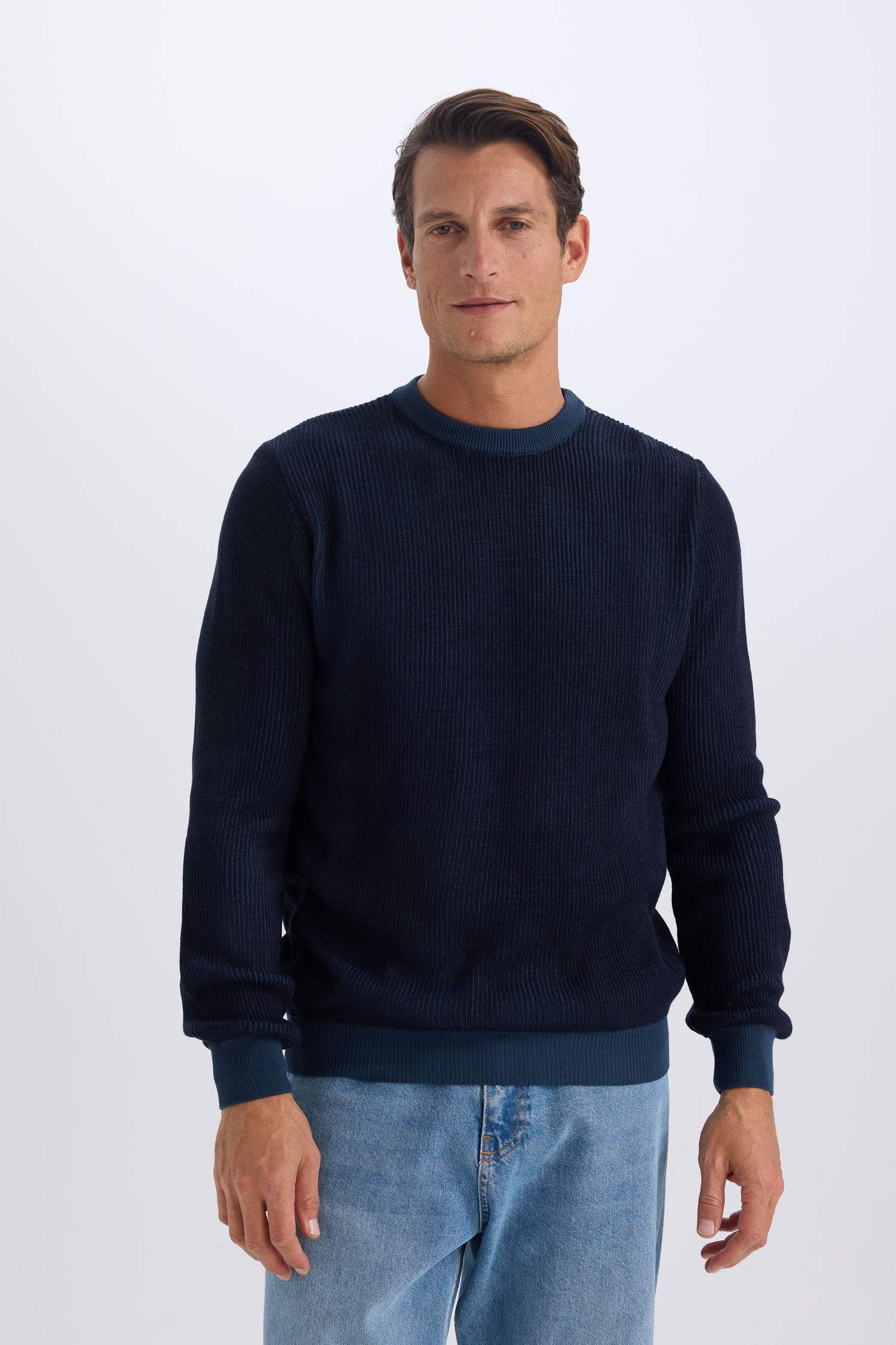 Pull en Tricot à col rond Coupe standard