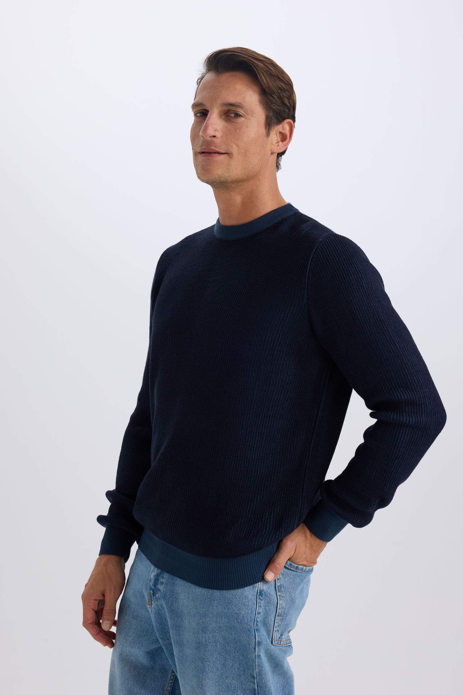 Pull en Tricot à col rond Coupe standard