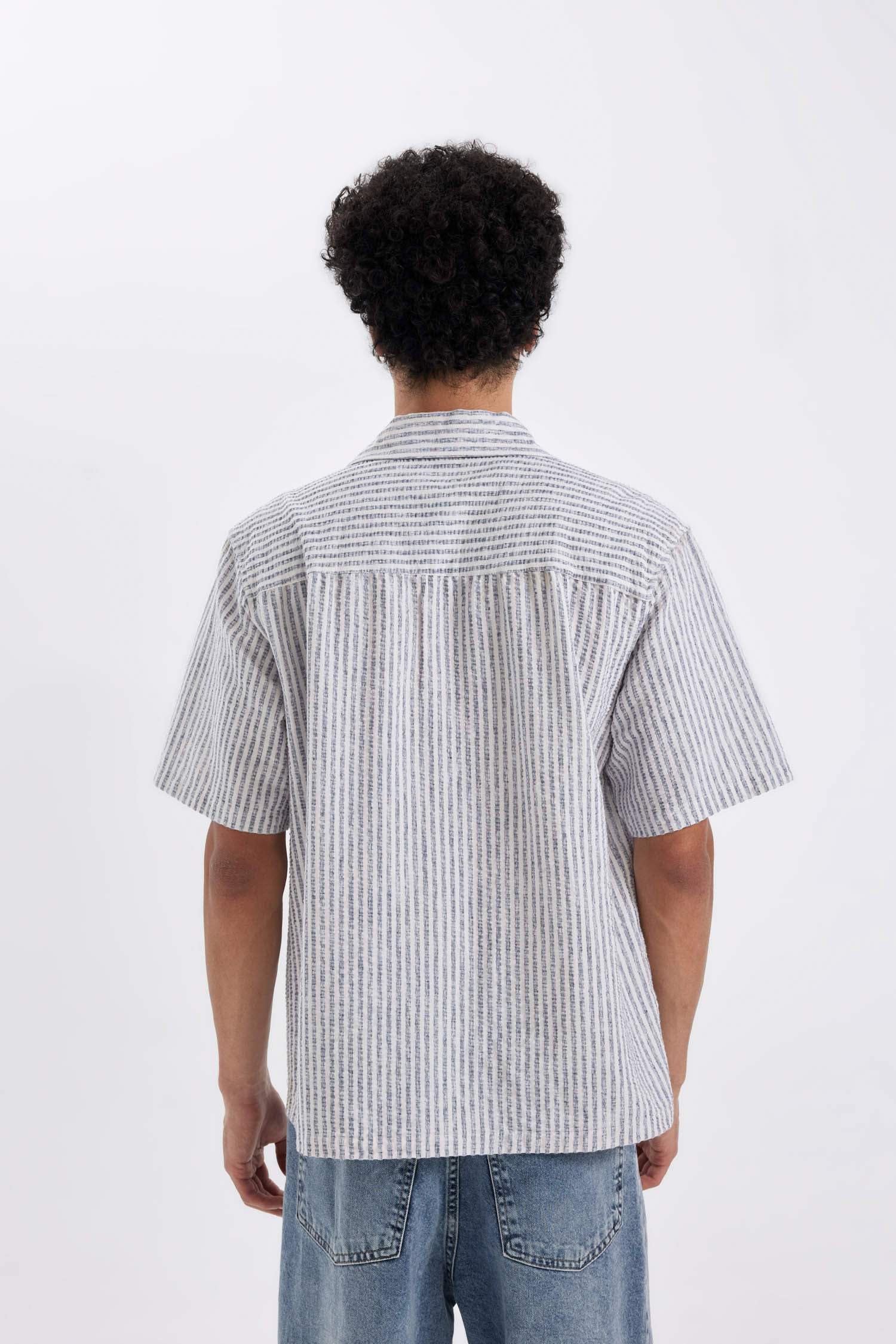 قميص نص ردن قطن قصة مريحة