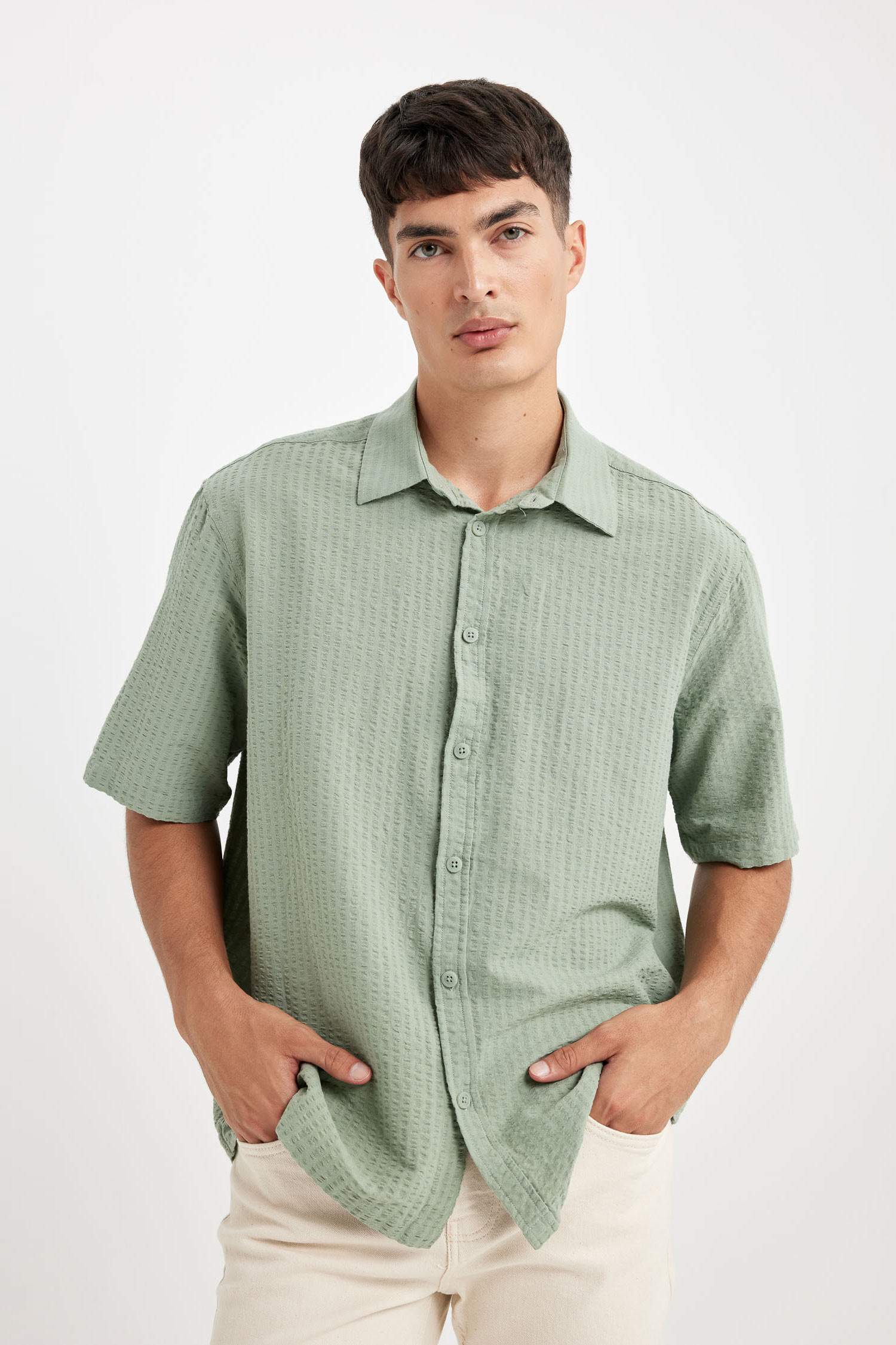 Relax Fit Cotton Short Sleeve Shirt