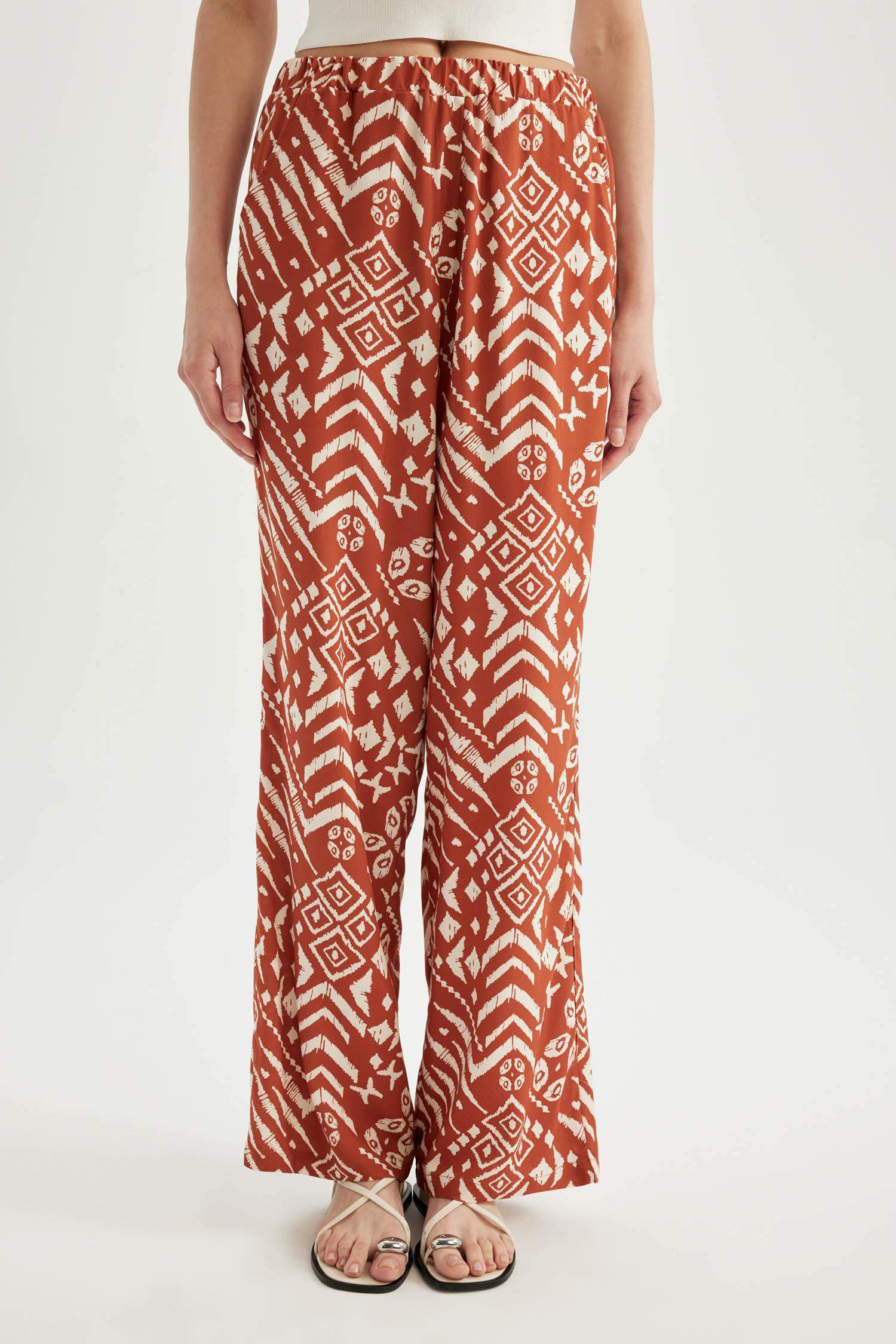 Regular Fit Patterned Pants