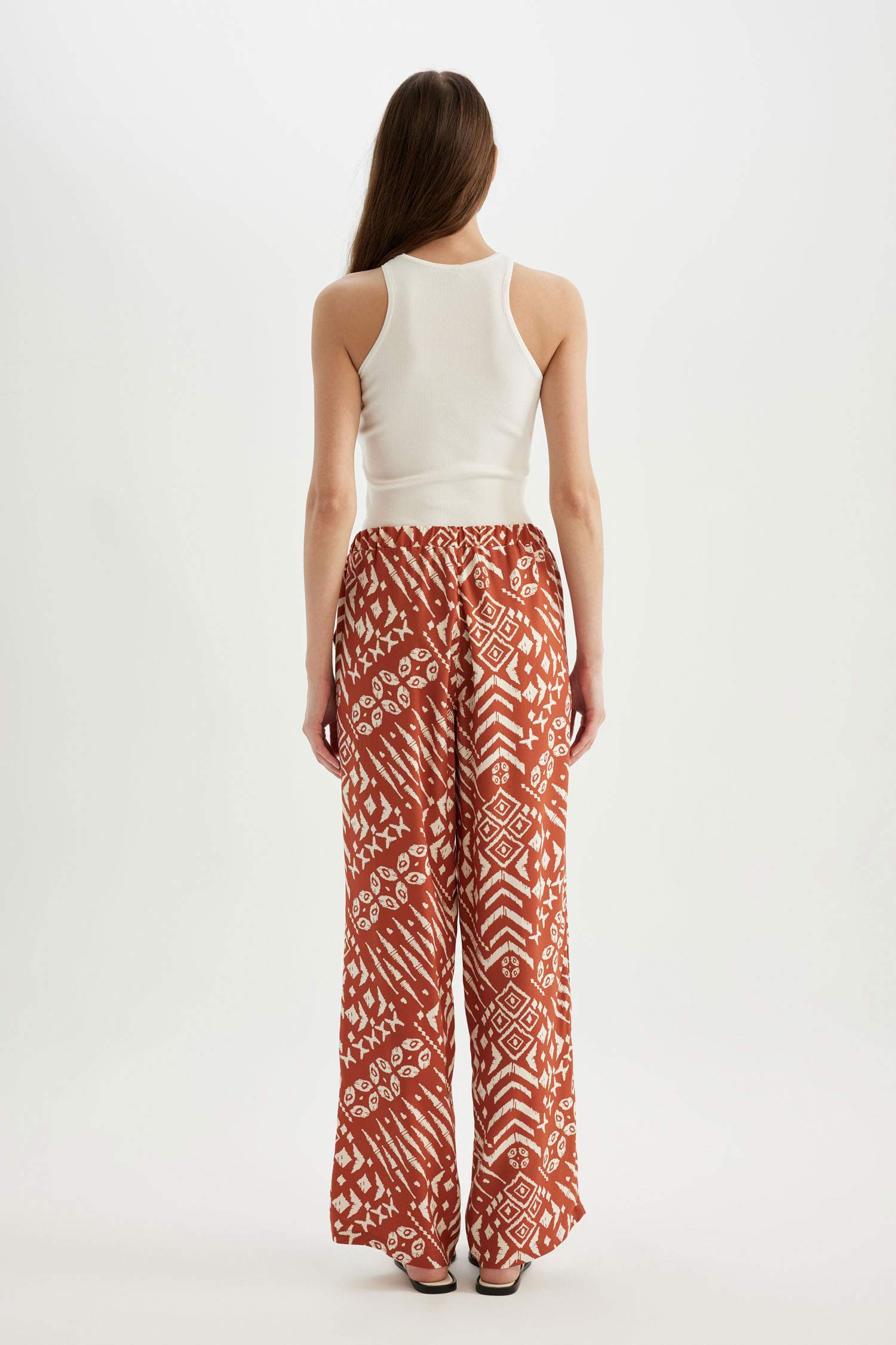 Regular Fit Patterned Pants