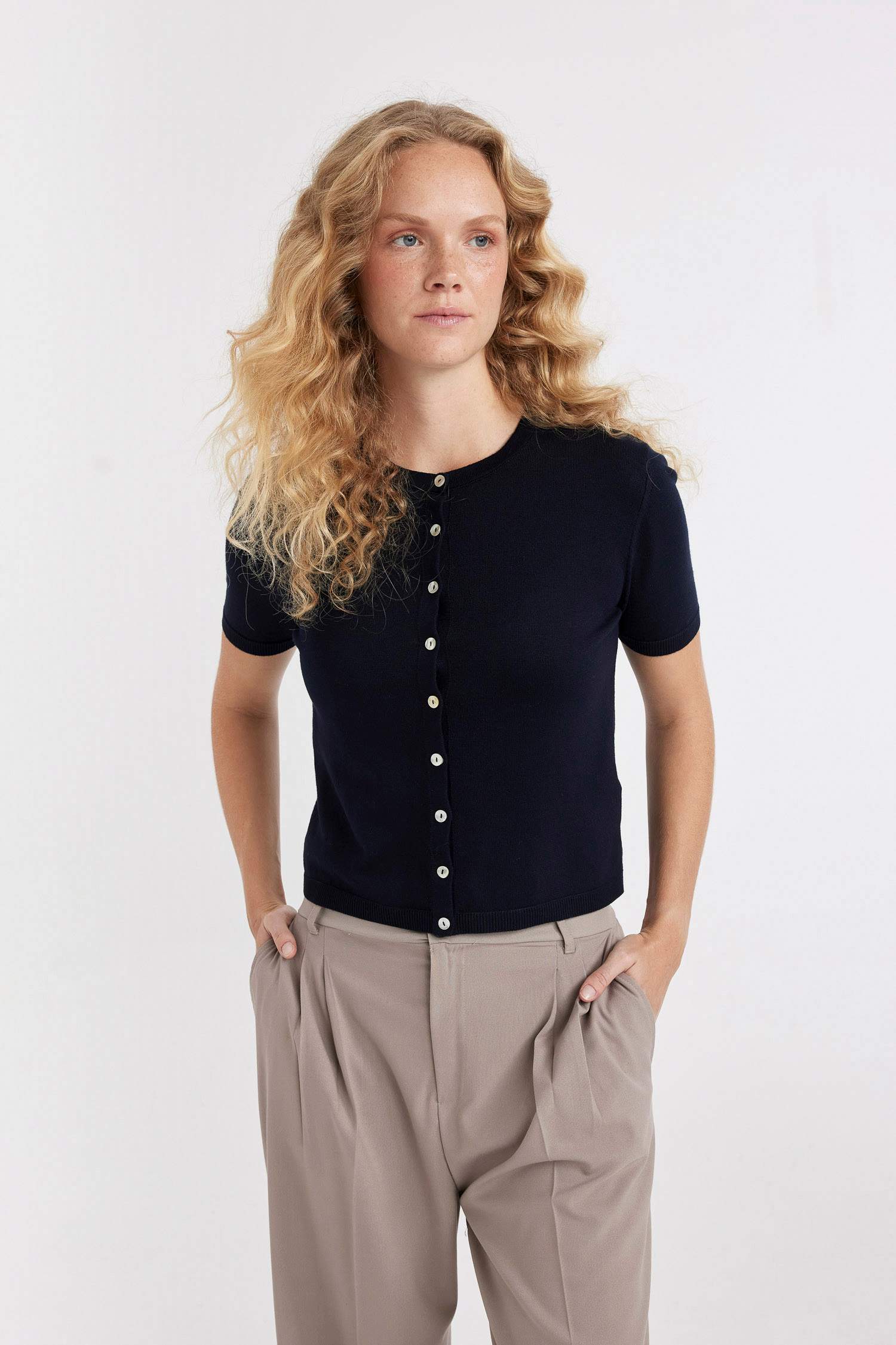 Regular Fit Basic Knitted Cardigan