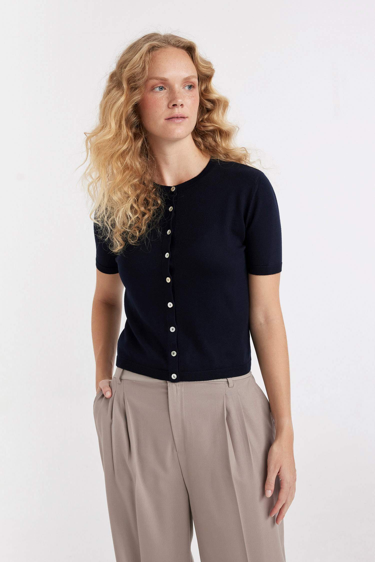 Regular Fit Basic Knitted Cardigan