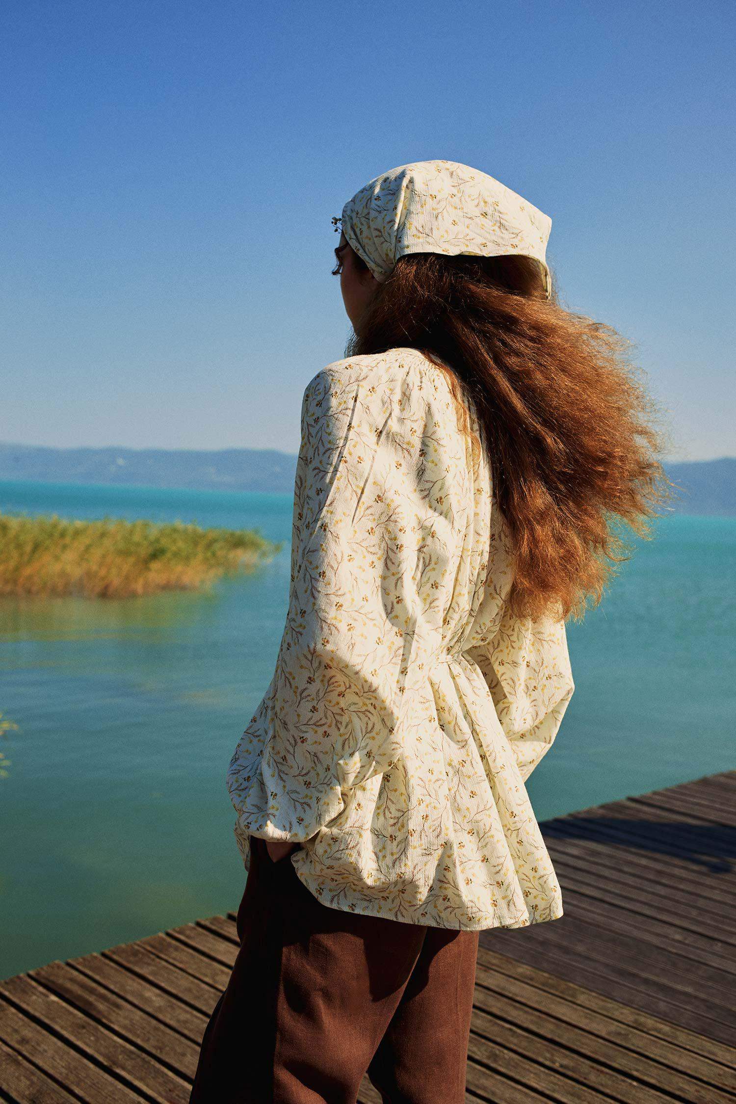 Manuka x DeFacto Desenli Müslin Uzun Kollu Tunik