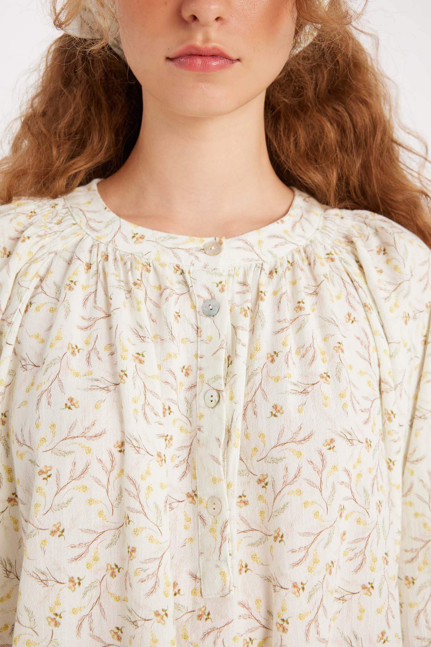 Manuka x DeFacto Desenli Müslin Uzun Kollu Tunik