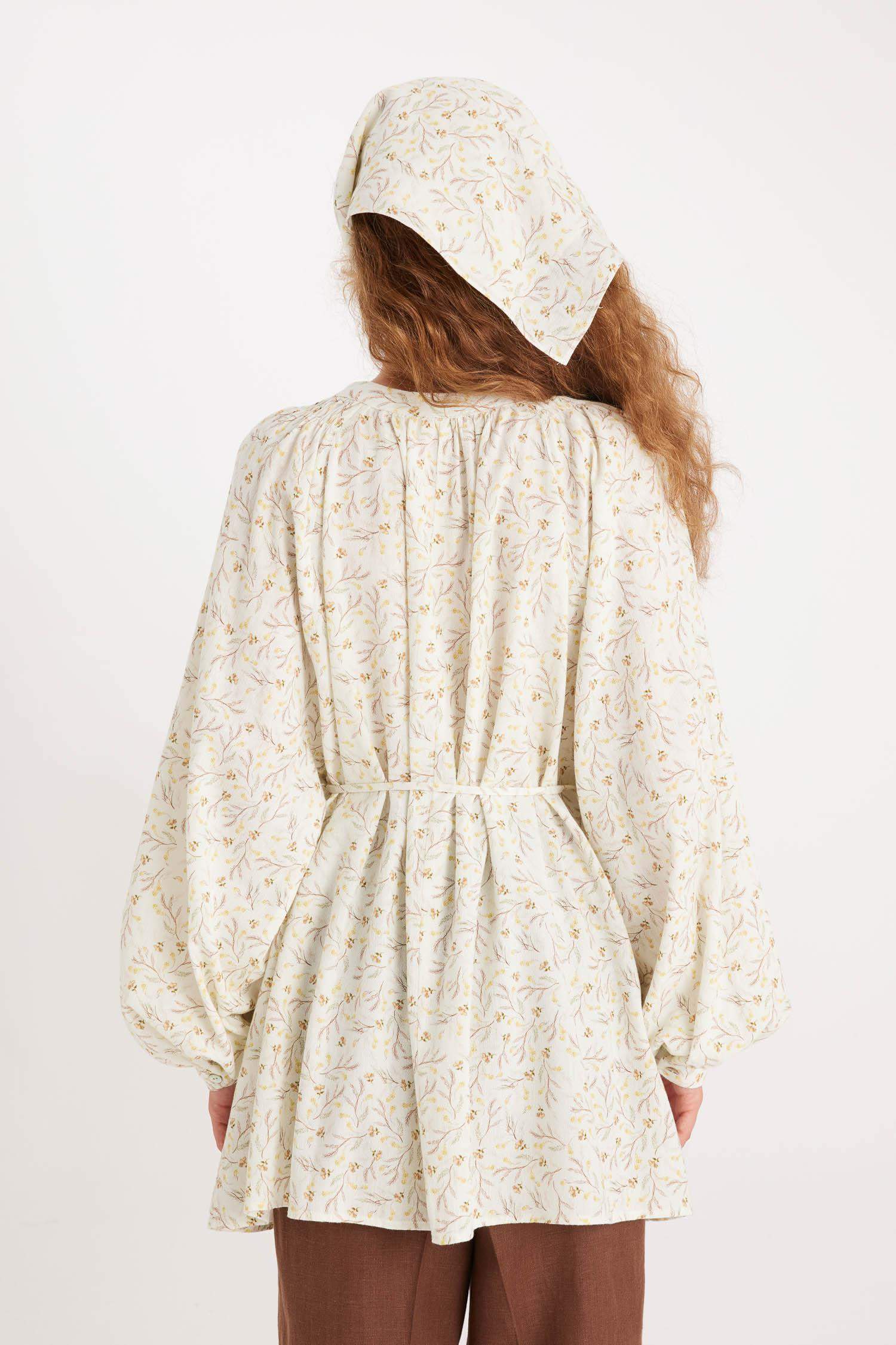 Manuka x DeFacto Desenli Müslin Uzun Kollu Tunik