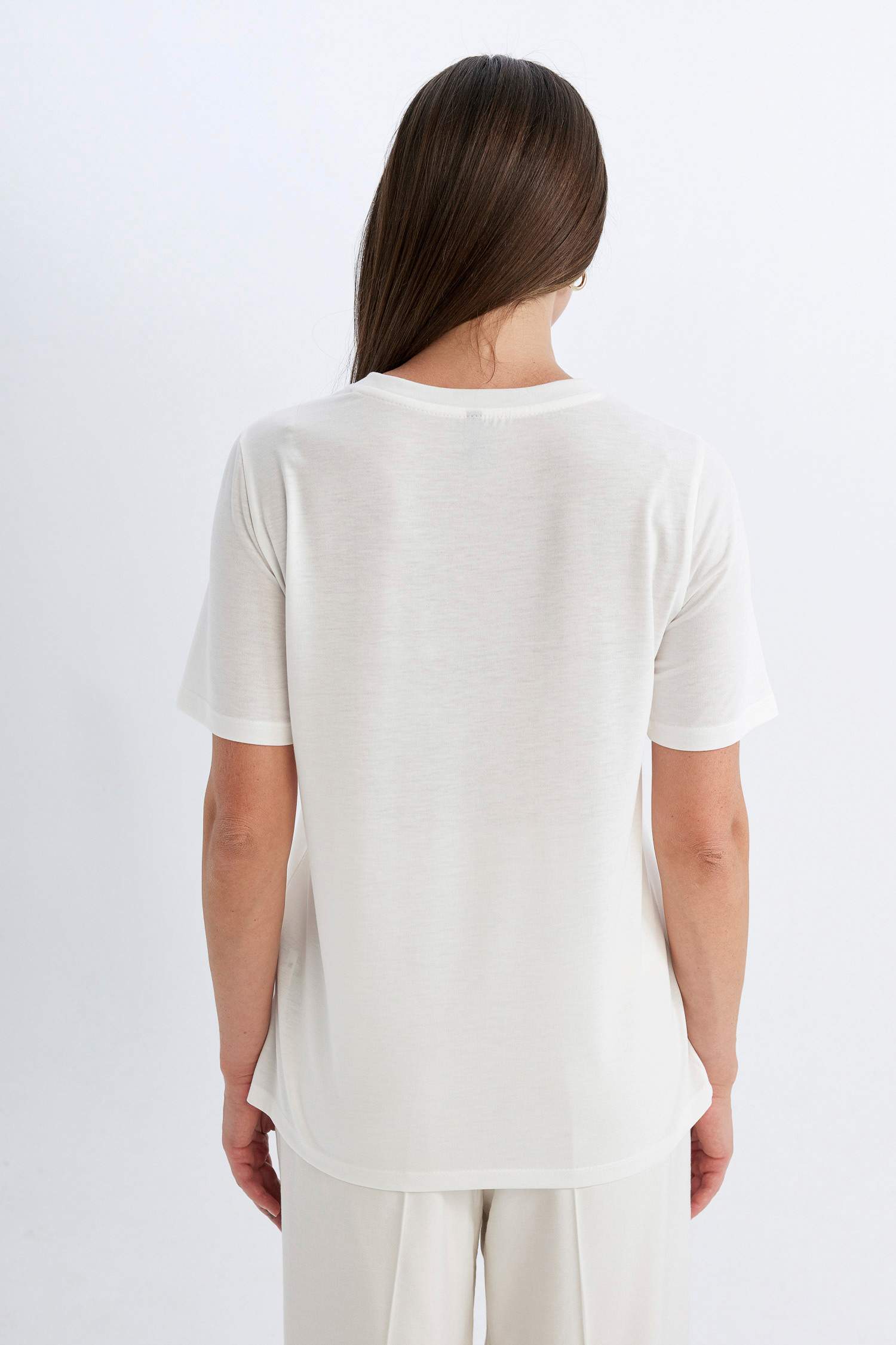 Crew Neck Printed Short Sleeve T-Shirt