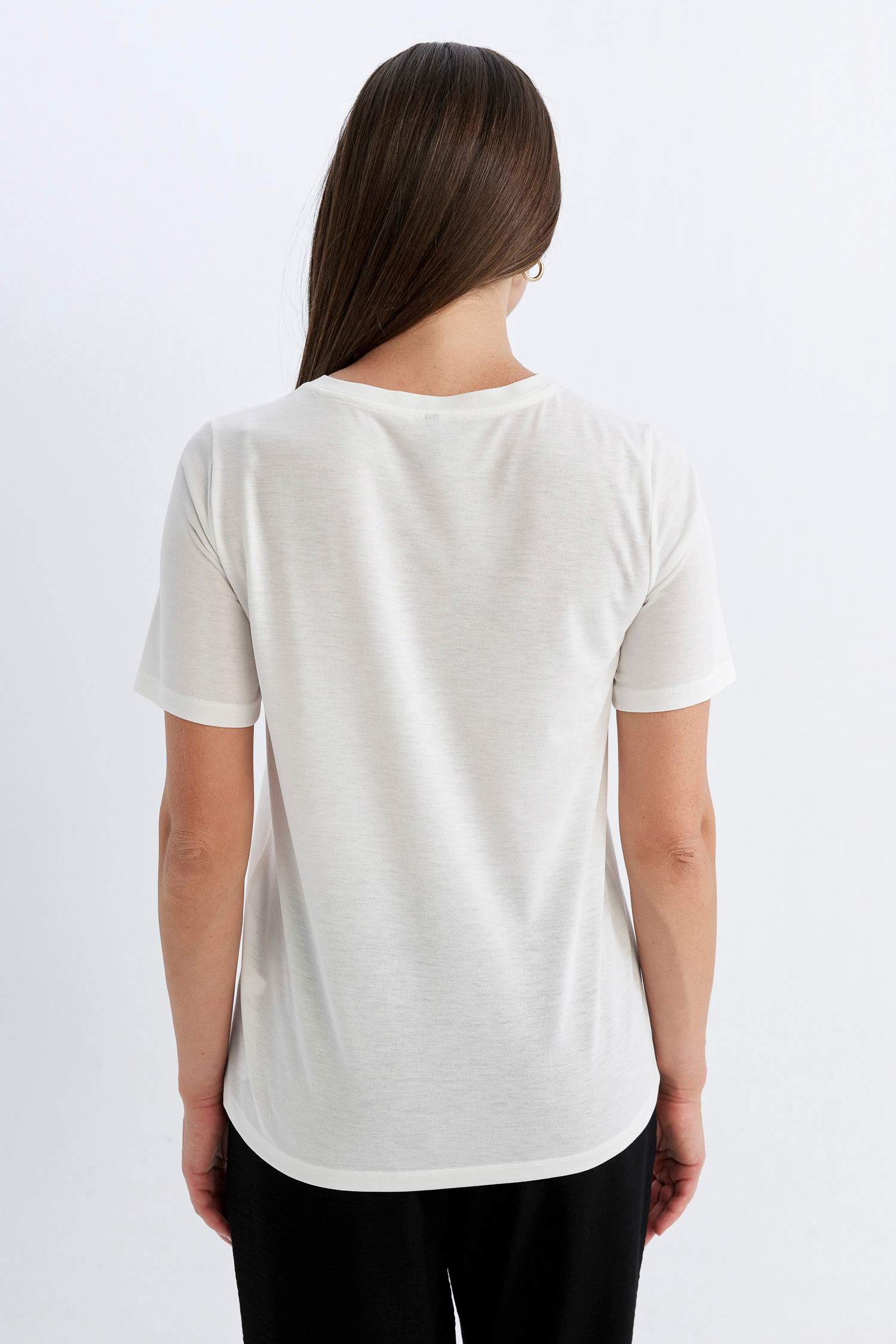 Regular Fit Crew Neck Printed Short Sleeve T-Shirt